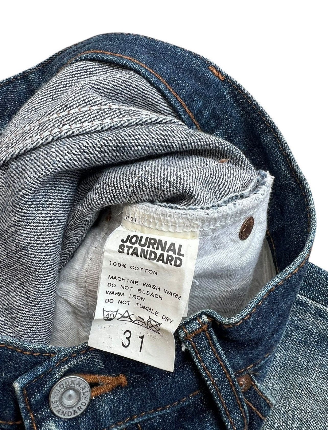 Johnbull Vintage John Bull Japan Distressed Denim Jeans 31x30 Size US 31 - 10 Thumbnail