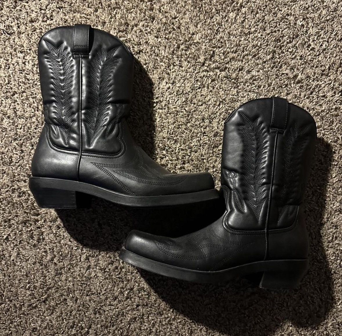 Zara Leather Cowboy boots Size US 10.5 / EU 43-44 - 1 Thumbnail