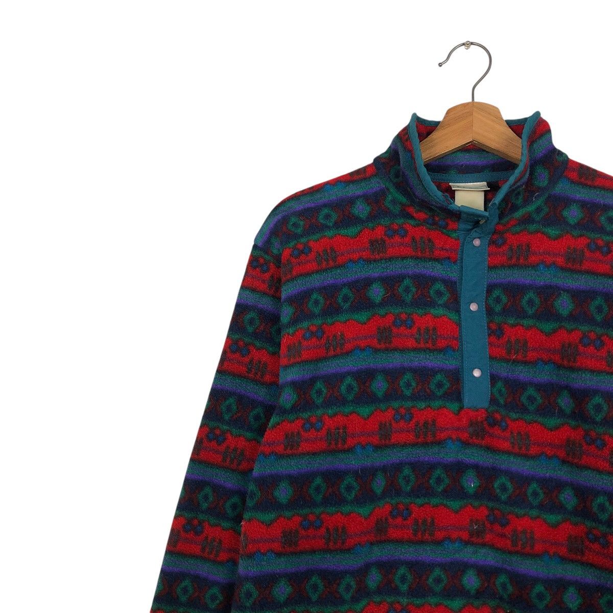 Japanese Brand 📌Vintage Fleece Jacket L.L.Bean Navajo Native Aztec Design Size US M / EU 48-50 / 2 - 8 Thumbnail