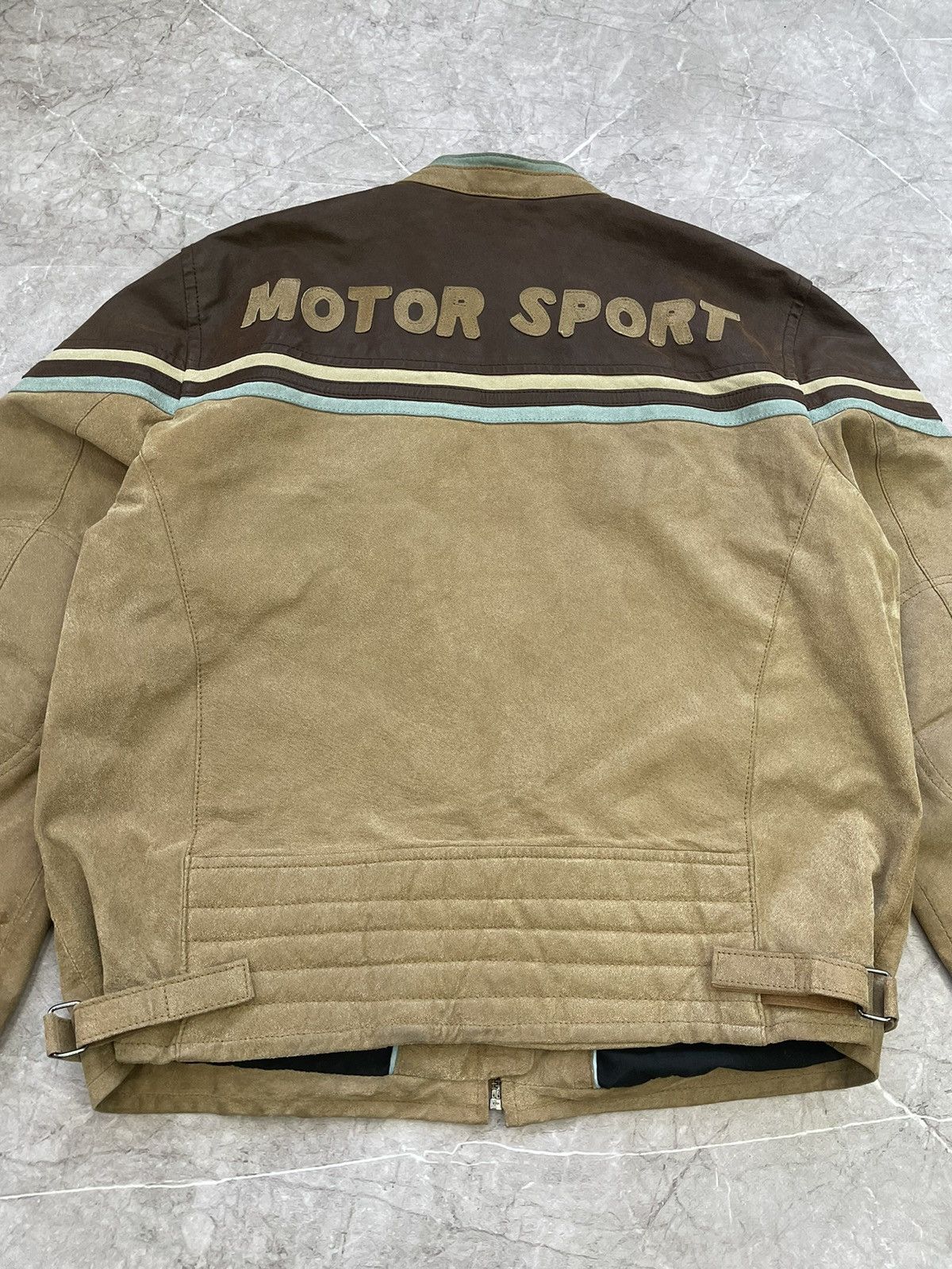 Other Rare Vintage 90s leather jacket Brown faded racing Japanese Size US XL / EU 56 / 4 - 14 Thumbnail