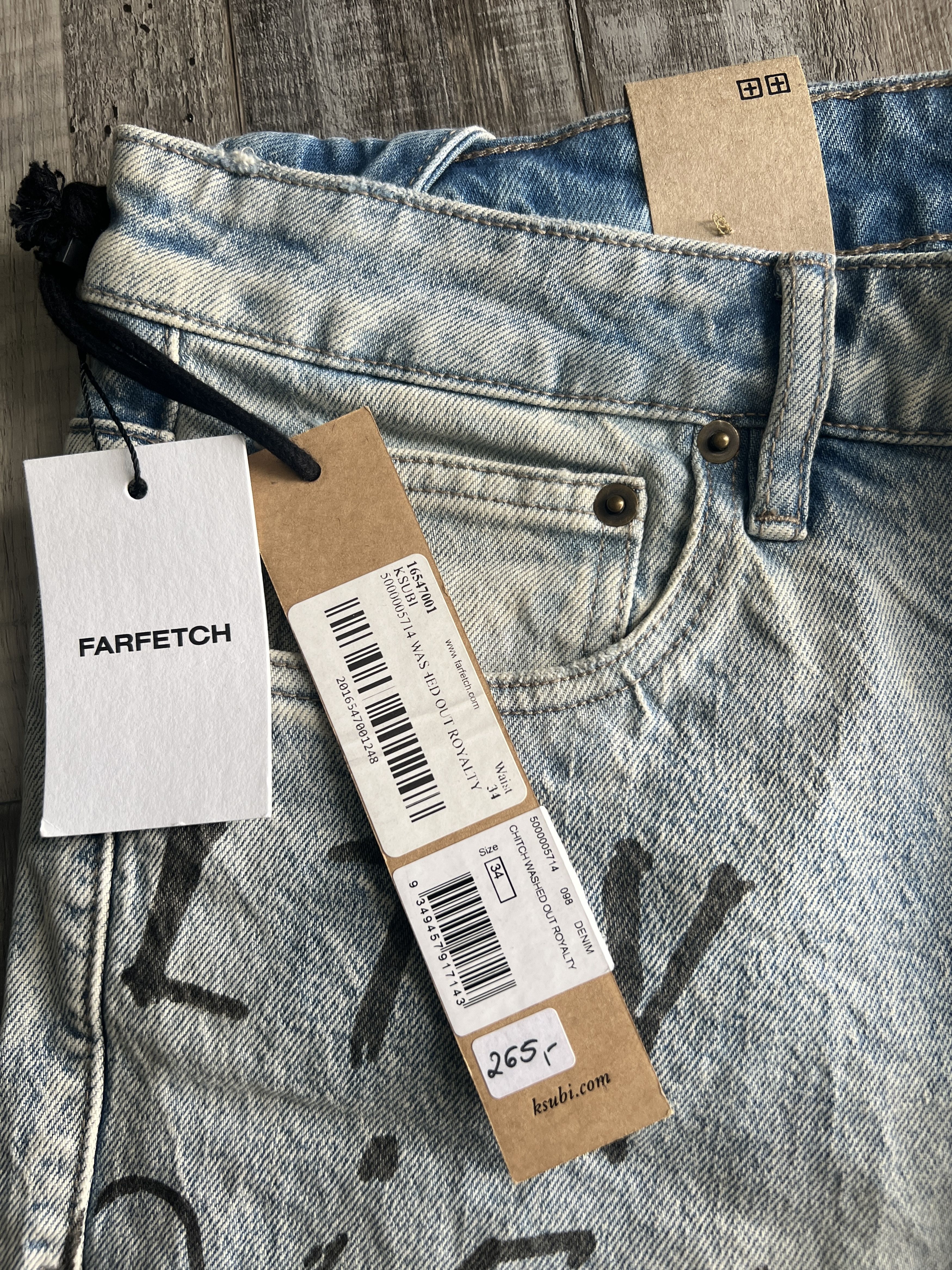 Ksubi Ksubi " Chitch Washed Out Royalty " Ripped Jeans Size US 34 / EU 50 - 4 Thumbnail
