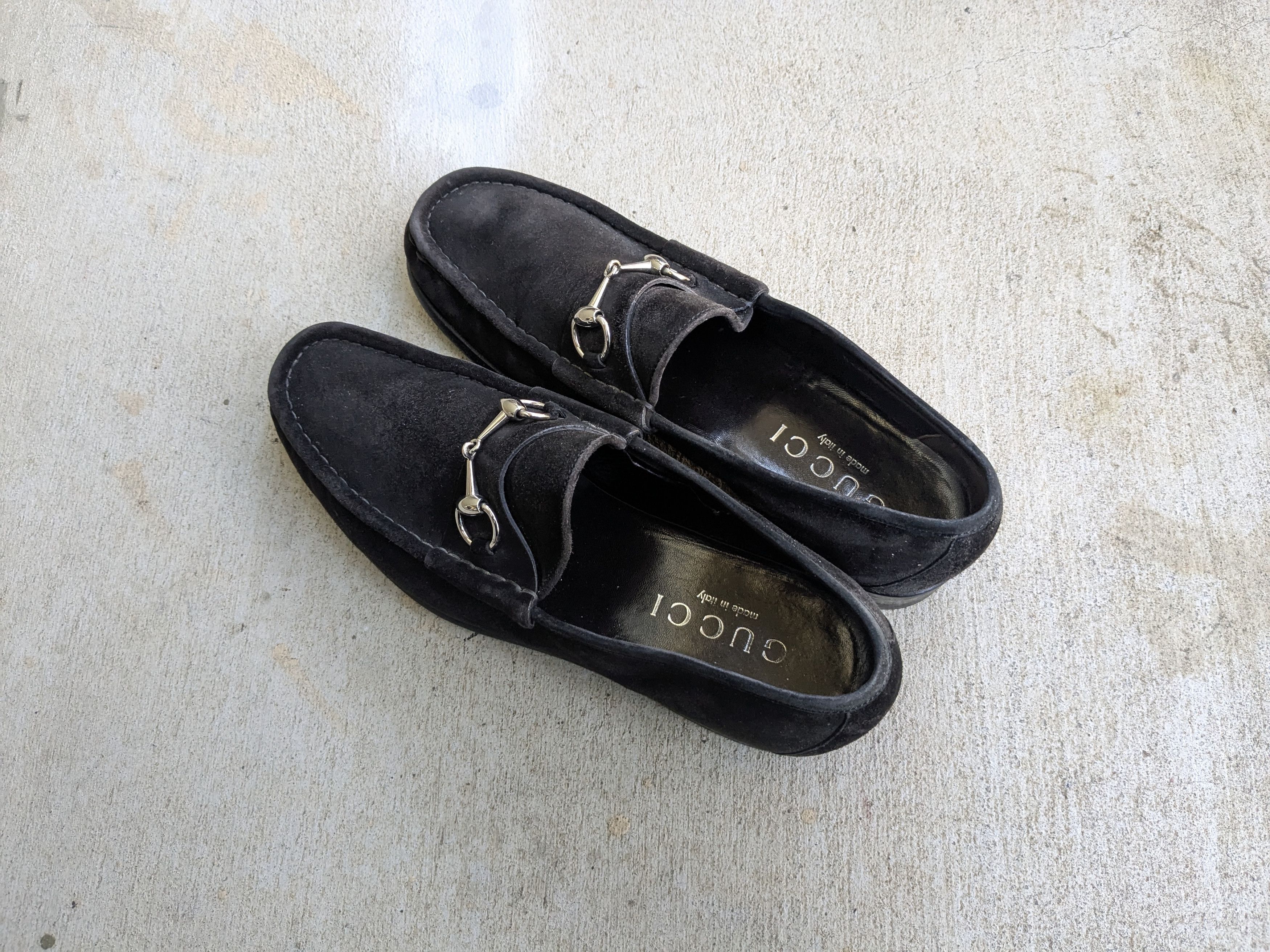 Gucci Gucci Horsebit Loafers Black Suede 10 D Italy Slip On Size US 10 / EU 43 - 12 Thumbnail