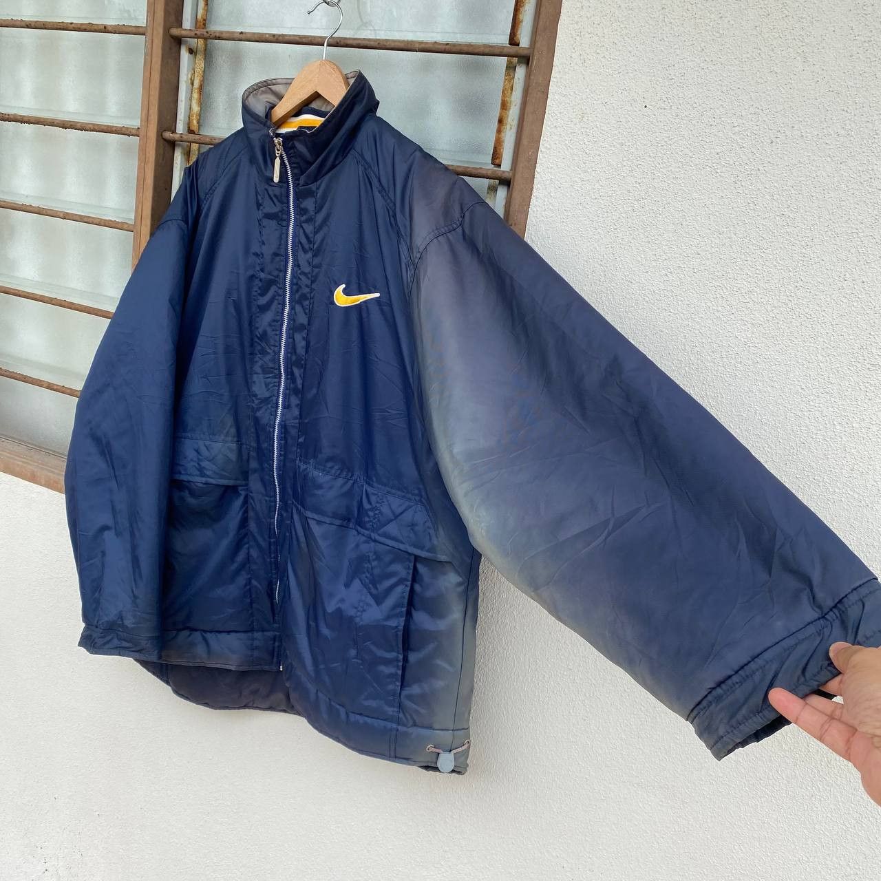 Vintage VINTAGE 90S NIKE COACH INSULATED JACKET FADED BLUE Size US L / EU 52-54 / 3 - 9 Thumbnail