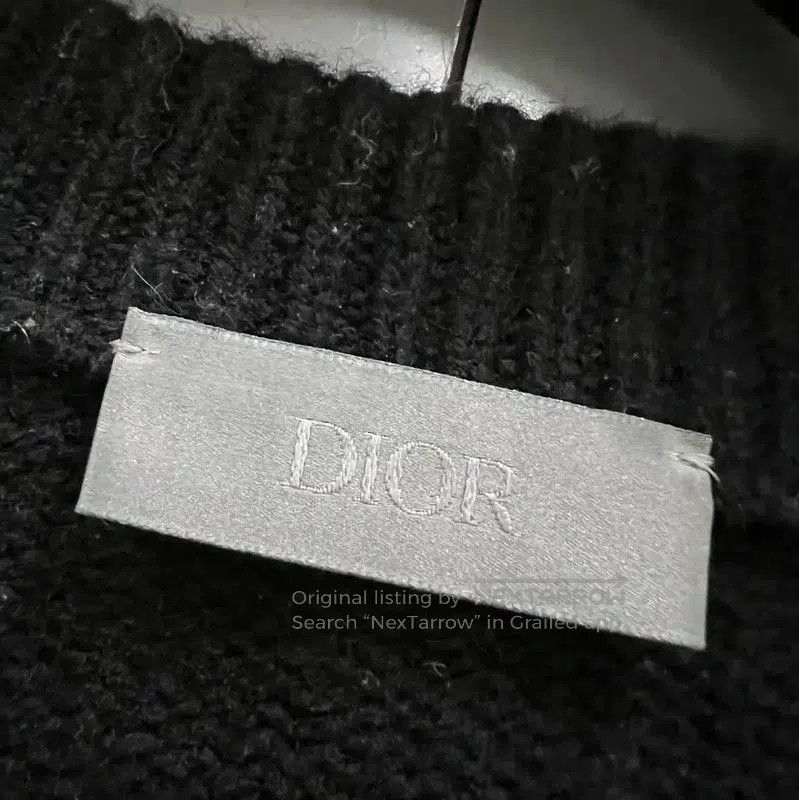 Dior Dior Black Wool Logo Long Sleeve Pullover . Size XXL / US 16-18 / IT 52-54 - 2 Thumbnail