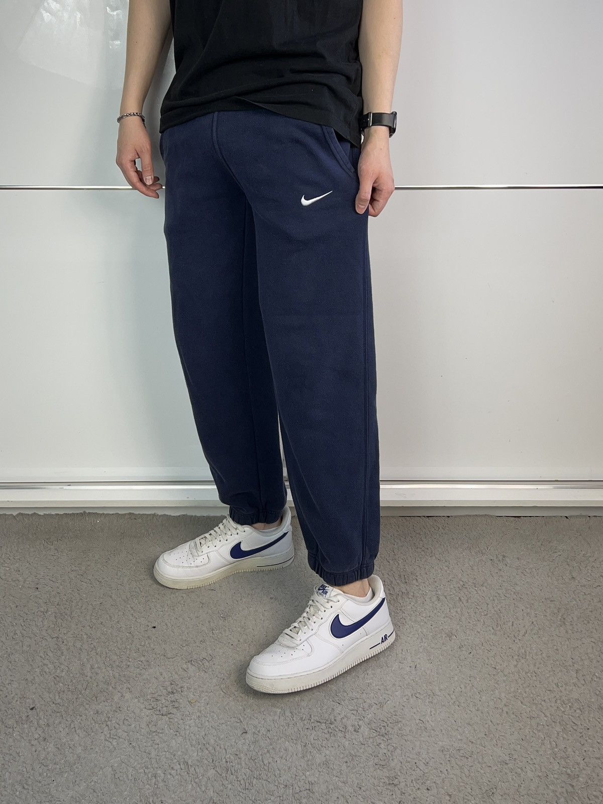 Nike × Vintage Pants Nike Small Logo Swoosh Navy Size US 32 / EU 48 - 1 Thumbnail