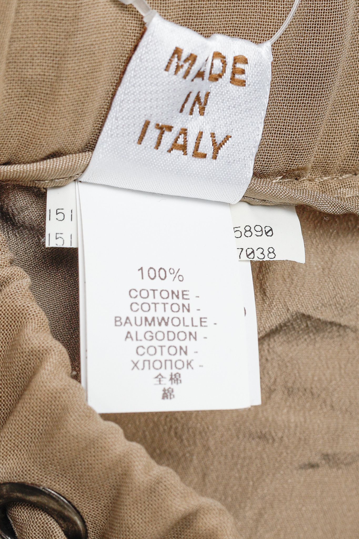 Brunello Cucinelli Brunello Cucinelli SS/15 Taupe Cotton Sheer-Stripe Joggers Size 28" / US 6 / IT 42 - 8 Thumbnail