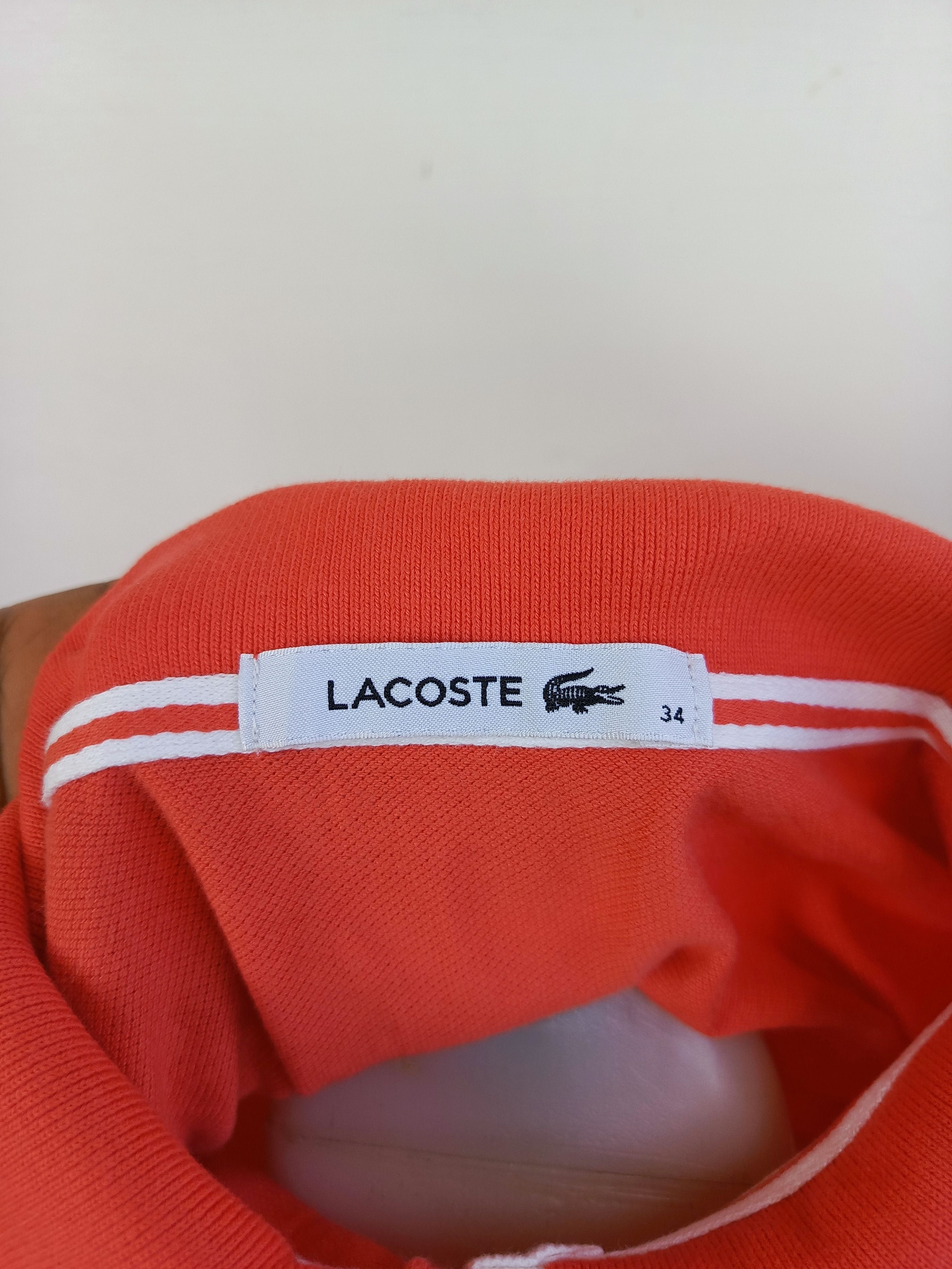 Lacoste Lacoste Polo Dress Red Short Sleeve Size XS / US 0-2 / IT 36-38 - 6 Thumbnail