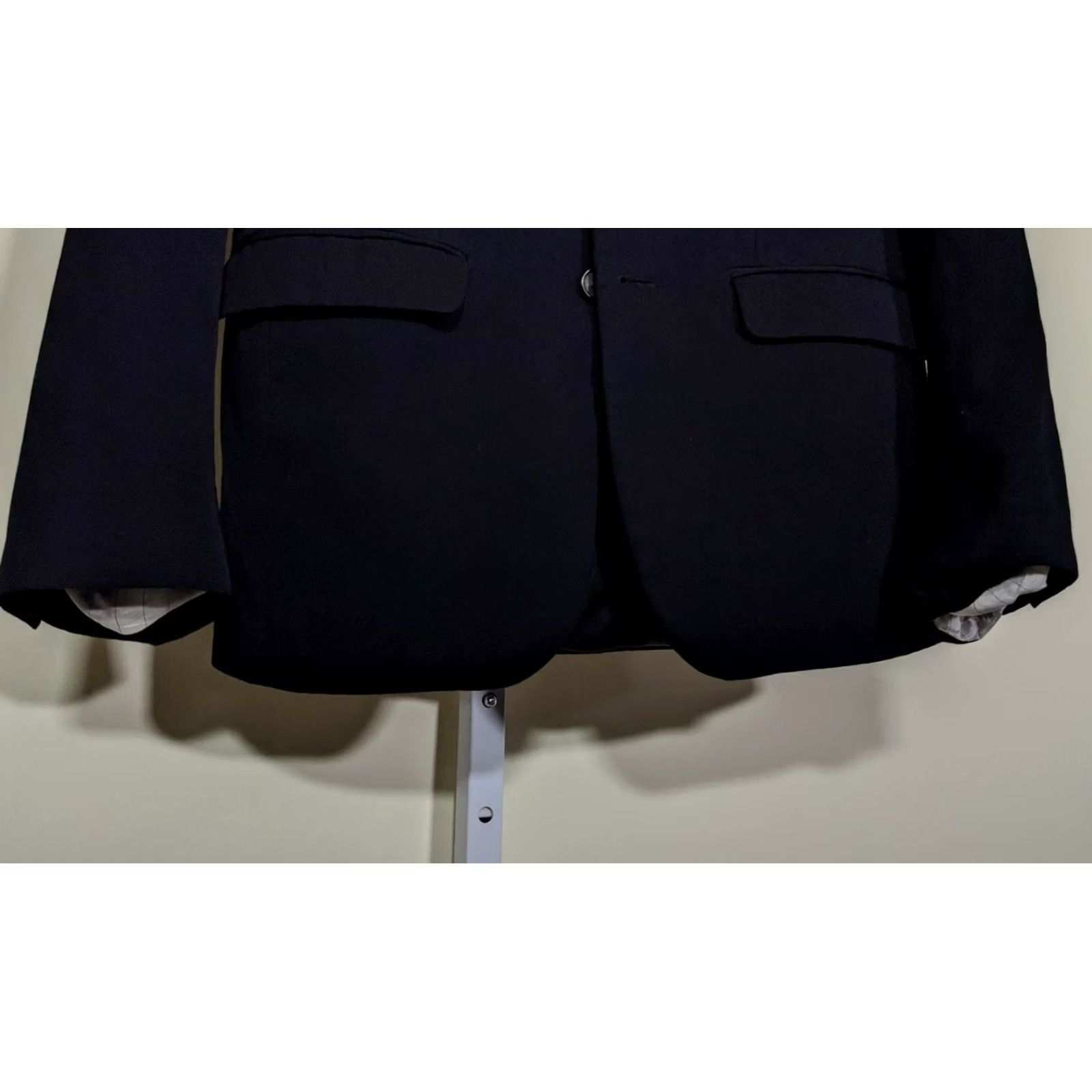 Raf Simons Raf Simons Slim Fit 2 Button Blazer Men 48 Black Pinstripe Lining Cuff Sleeve Visible Tuxedo Fedora Size 48R - 4 Thumbnail