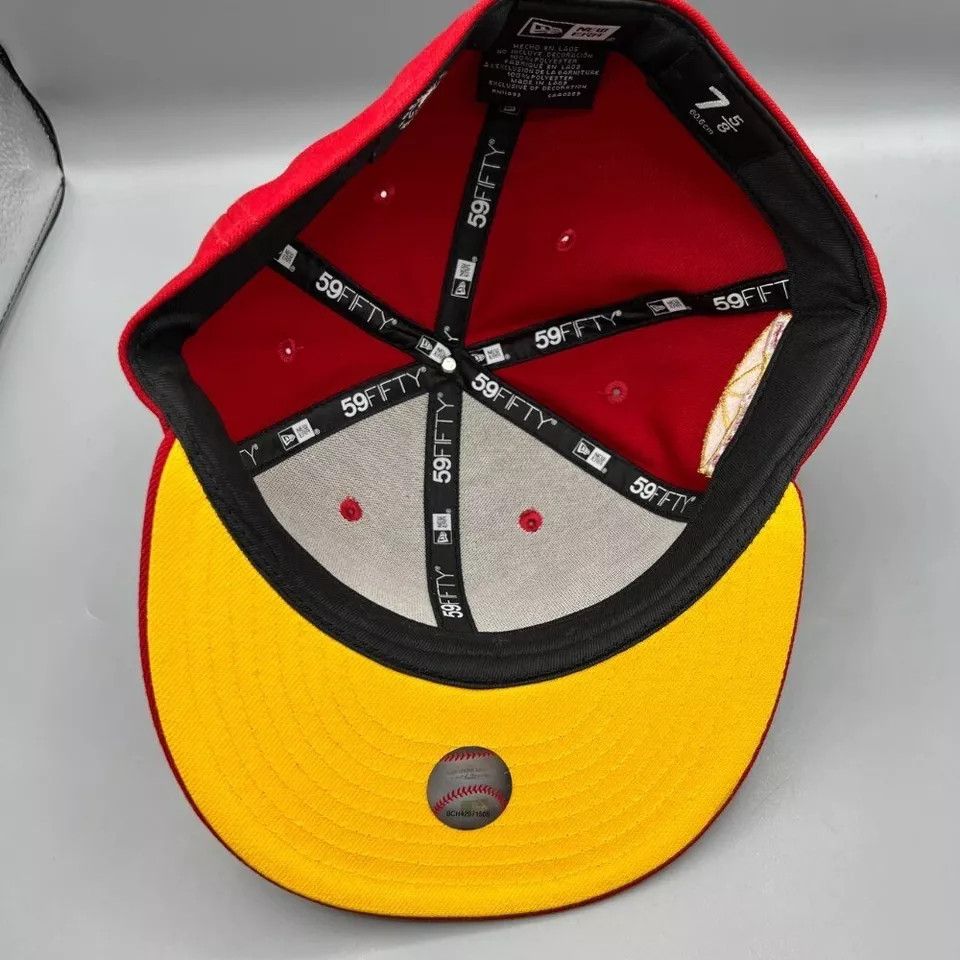 New Era Tampa Bay Rays Hat Men 7 5/8 Red 59Fifty New Era Fitted Cap Size ONE SIZE - 5 Thumbnail