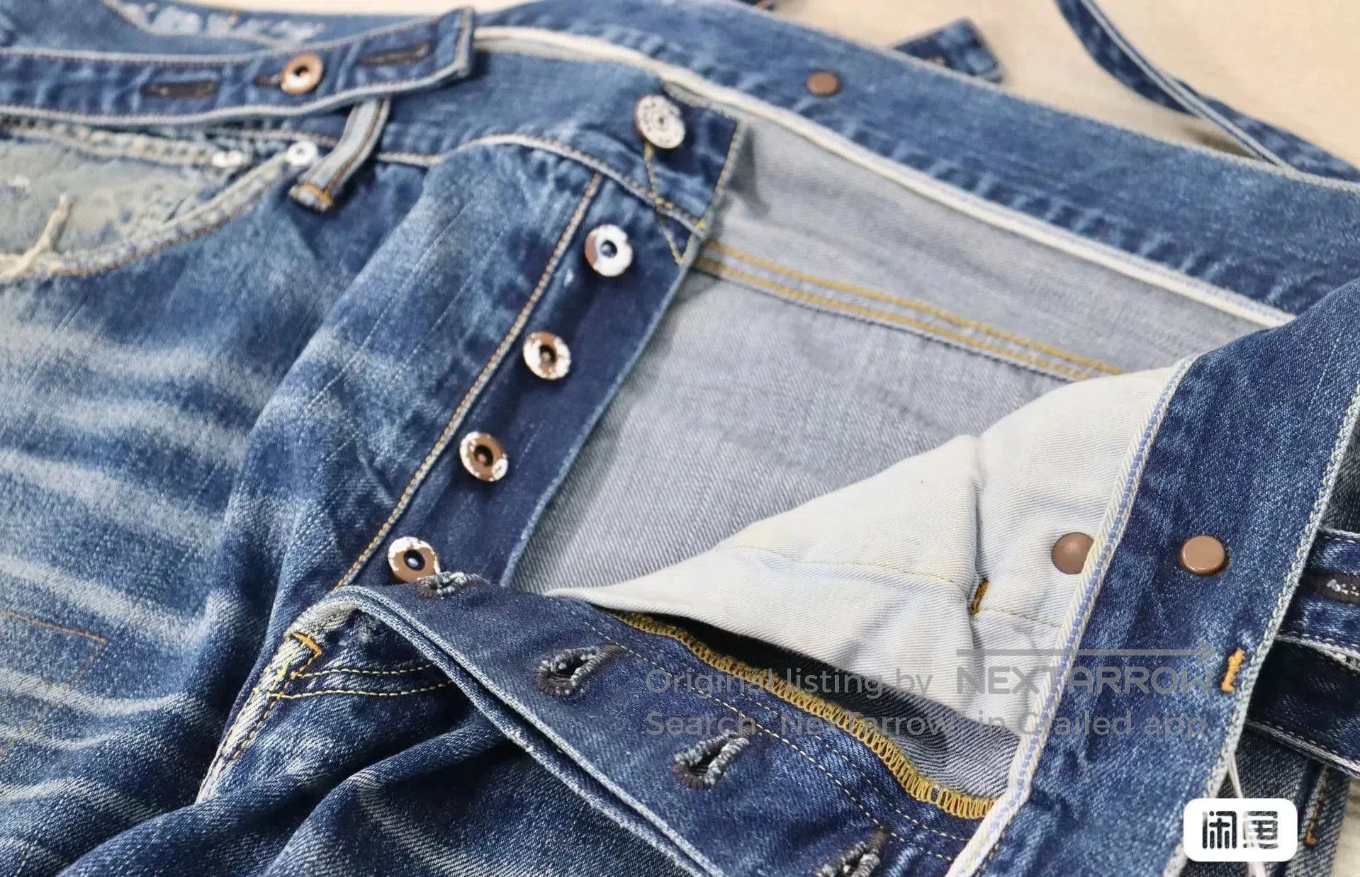 Visvim Visvim 19AW Travailler Braces Jeans. Size US 26 / EU 42 - 1 Thumbnail