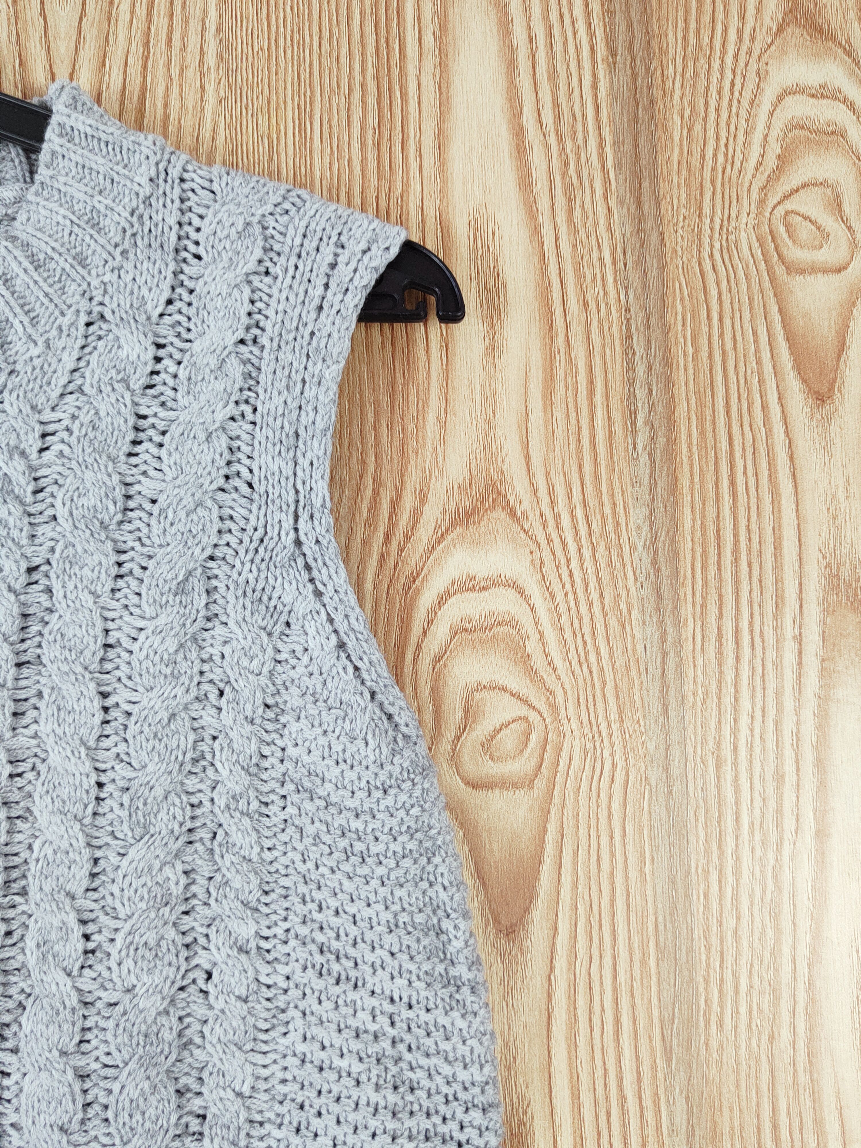 Aran Isles Knitwear × Japanese Brand × Vintage Spiga Gray Knitwear Vests vintage #W764 Size S / US 4 / IT 40 - 6 Thumbnail