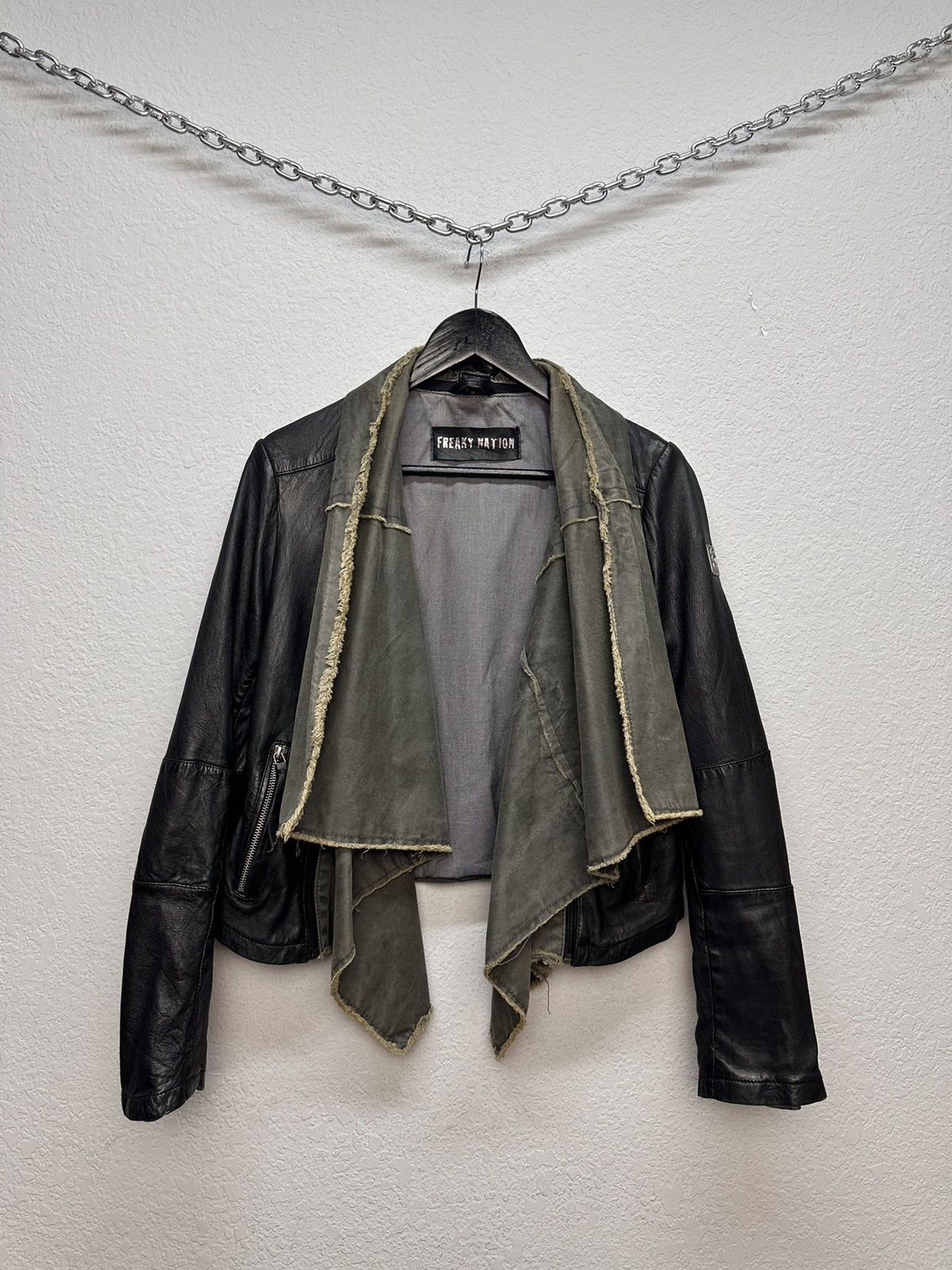 Marithe + Francois Girbaud Freaky Nations leather jacket Avantgarde Gothic Military Size M / US 6-8 / IT 42-44 - 2 Thumbnail