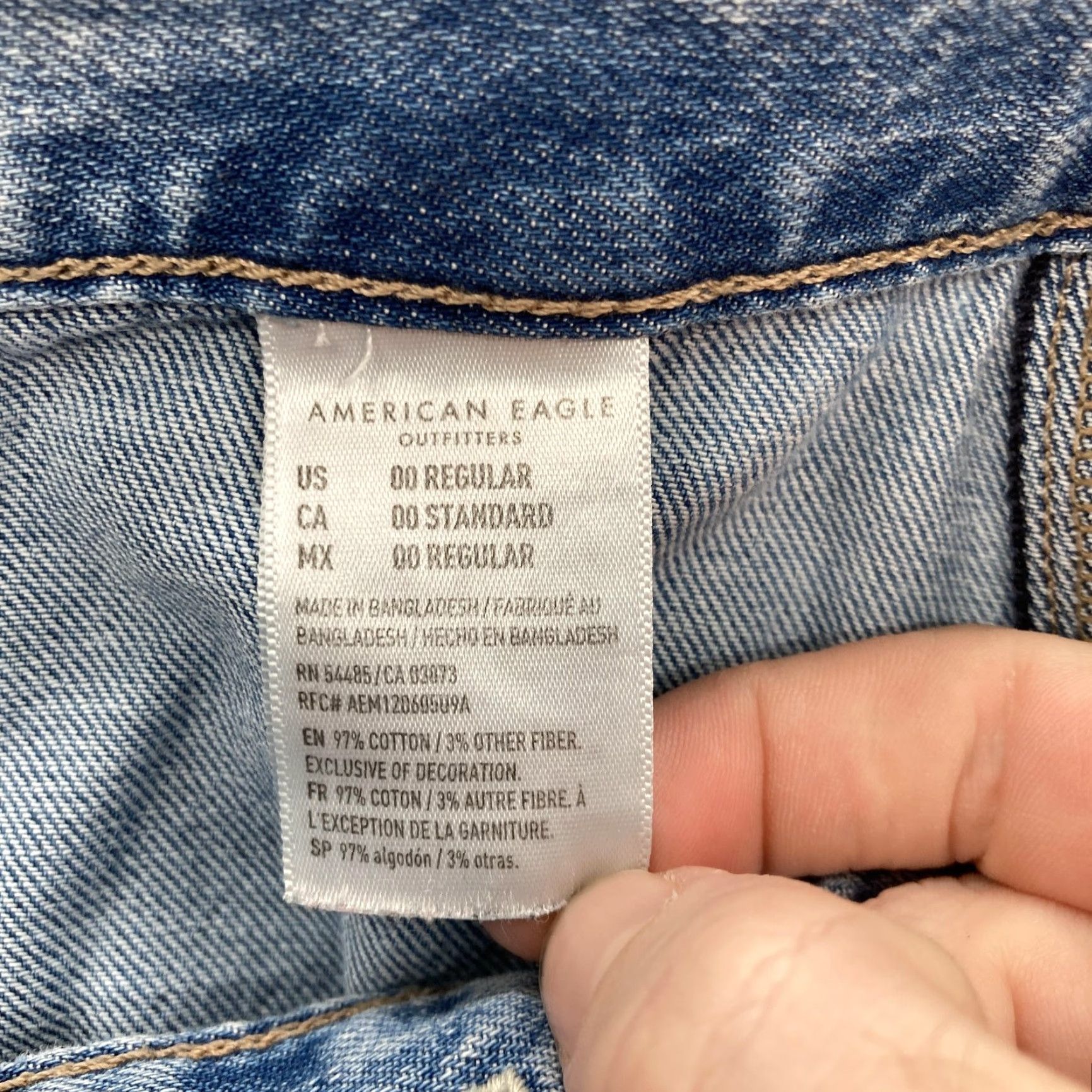 American Eagle Outfitters VINTAGE American Eagle Jeans Womens 00 Light Wash Cargo Jogger Drawstring Elastic Hem Size 24" / US 00 / IT 34 - 6 Thumbnail