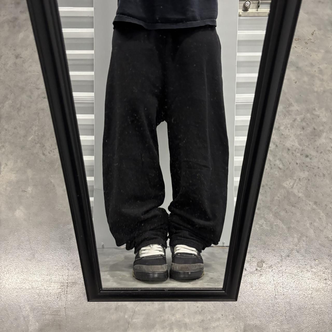 Japanese Brand × Vintage Crazy Vintage Y2K/200s Black Essential Sweatpants! Size US 30 / EU 46 - 1 Thumbnail