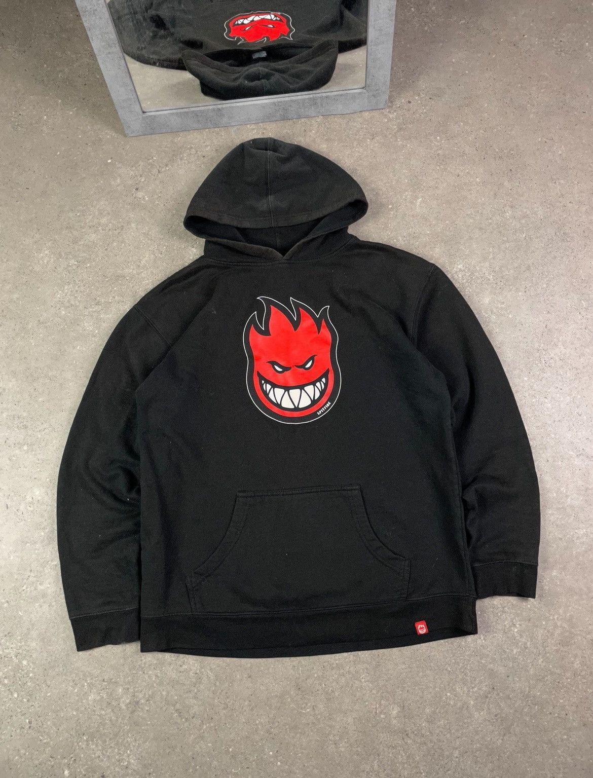 Vintage 90's Spitfire Flame Logo Hoodie Y2K