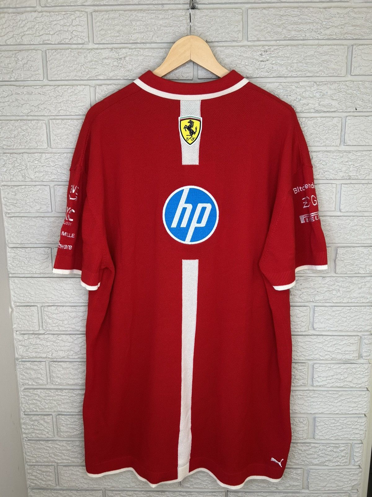 Ferrari × Puma Puma Ferrari Scuderia Knit Polo Shirt Size US XXL / EU 58 / 5 - 10 Thumbnail