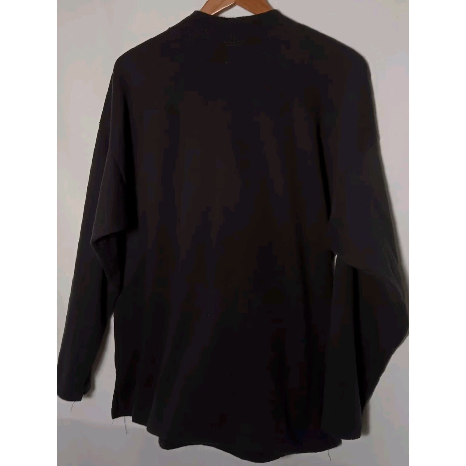 Vintage VINTAGE Holiday Time Sweatshirt XL Black Mock Neck Snowman Penguin Seasons Greetings Christmas Winter Puffy Graphic Glitter Womens Size XL / US 12-14 / IT 48-50 - 3 Thumbnail