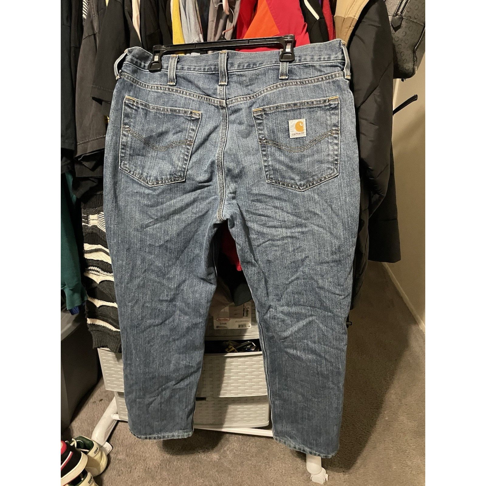 Carhartt Size 36x30- Carhartt Relaxed Fit Jeans Men’s Blue Denim Size US 36 / EU 52 - 2 Thumbnail