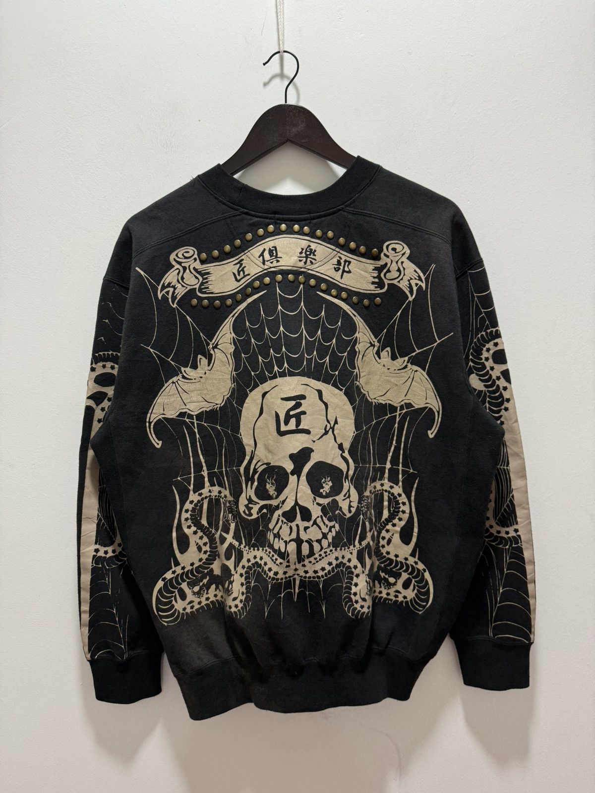 Vintage SKELETON DOUBLE HEADED SNAKE EYE OVER PRINT DECOLOURISE Size US L / EU 52-54 / 3 - 2 Thumbnail