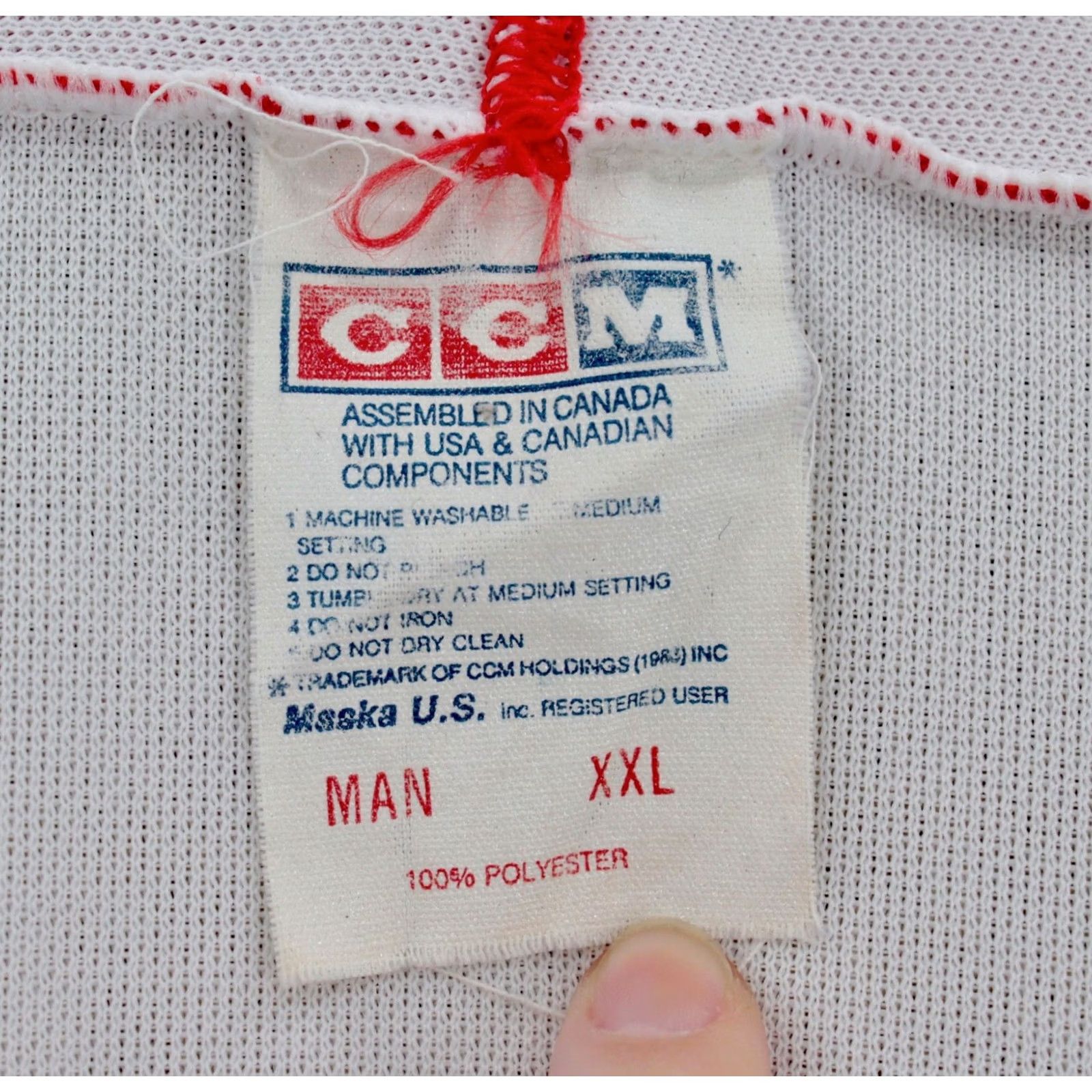 Vintage VINTAGE CCM Team USA Hockey Jersey Long Sleeve Shirt 2XL Mens White 1990s CCM Graphic Tee Size US XXL / EU 58 / 5 - 4 Thumbnail