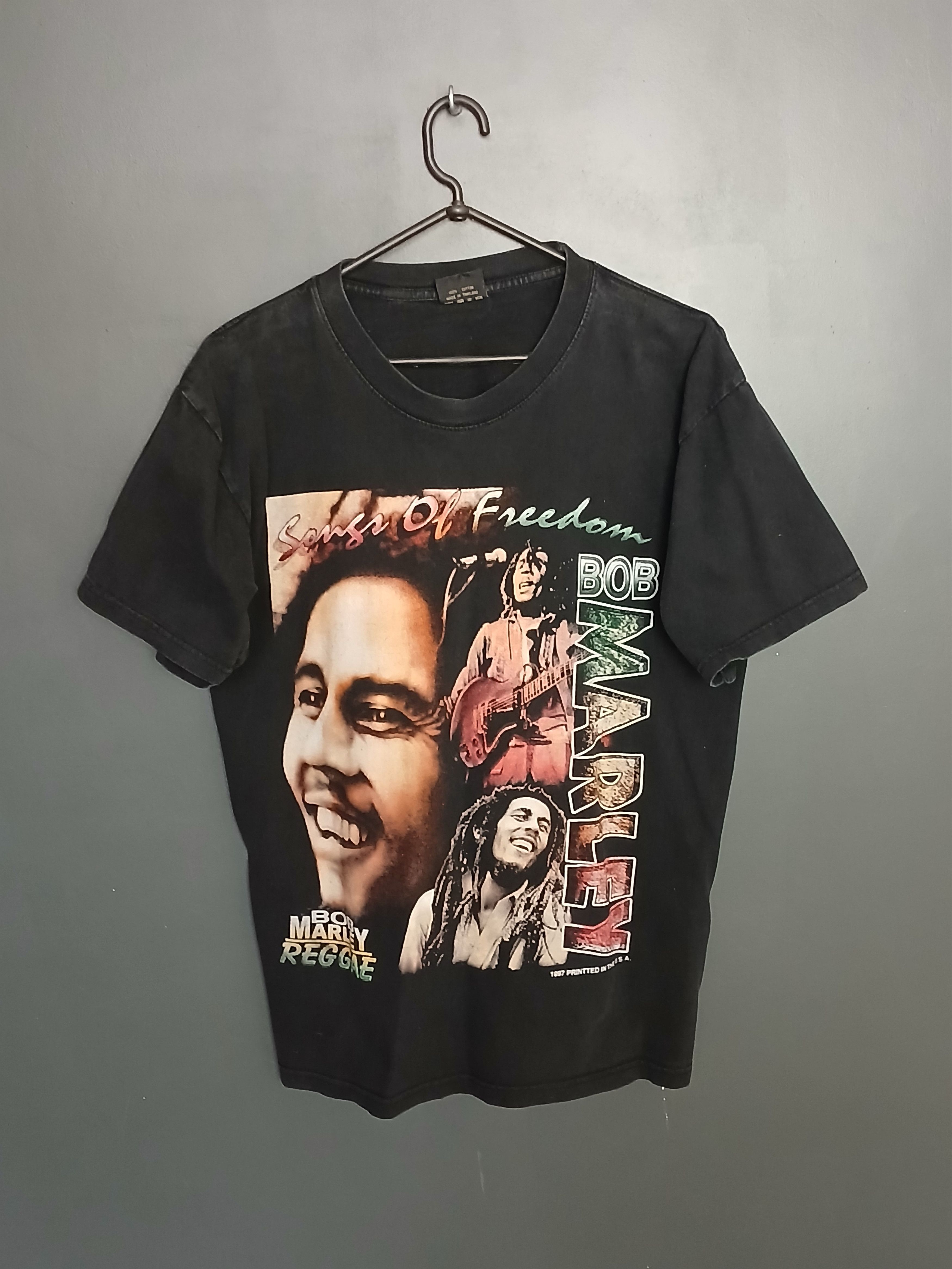 Bob Marley × Vintage Vintage 1997 Bob Marley Songs Of Freedom T-Shirt Size US L / EU 52-54 / 3 - 1 Thumbnail