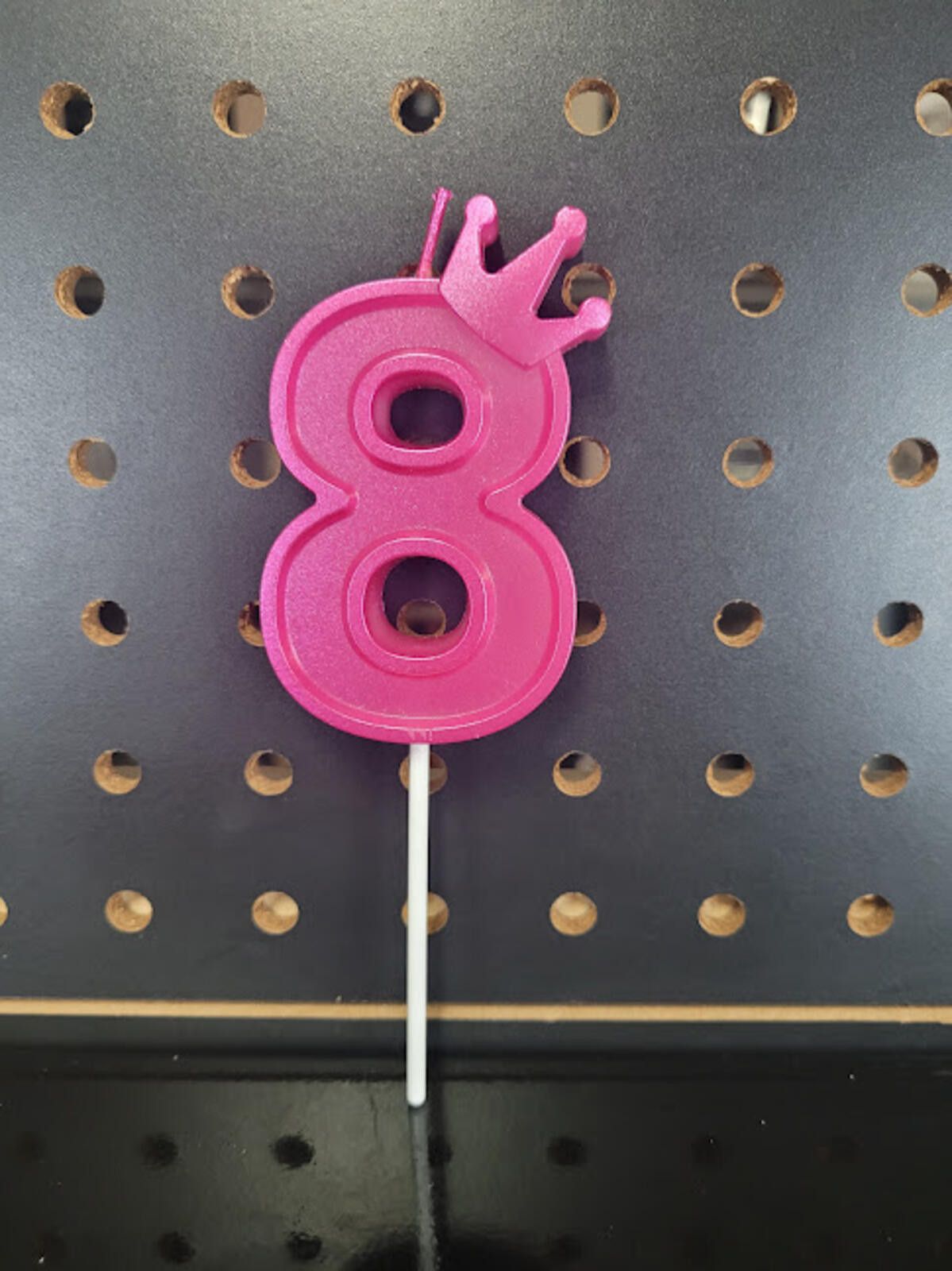 Genetic Manipulation Shinichiro Kuriya Pink Number 8 Birthday Candle with Crown Accent Size ONE SIZE - 1 Thumbnail