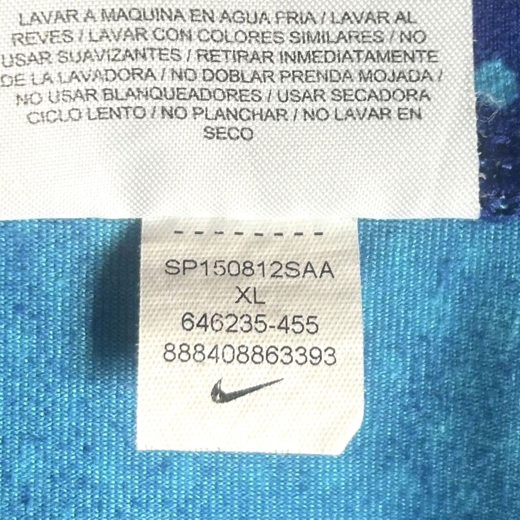 Nike Nike Dri-Fit Running Ankle Leggings Womens XL Blue Abstract Drawstring Gym Yoga Size 40" / US 18 - 6 Thumbnail