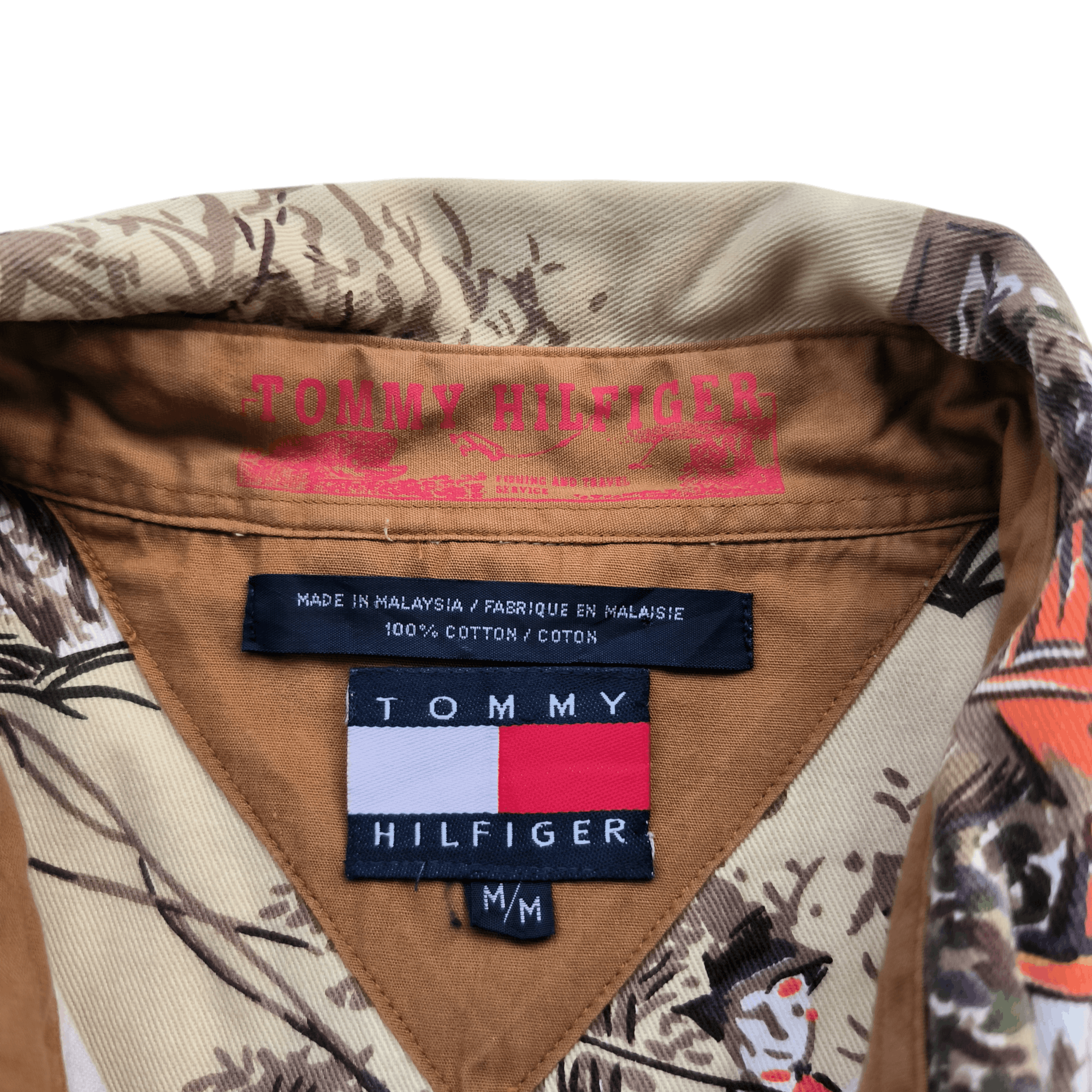 Tommy Hilfiger × Vintage Vintage Rare Tommy Hilfiger Hunting AOP LS Shirt Size US M / EU 48-50 / 2 - 2 Thumbnail