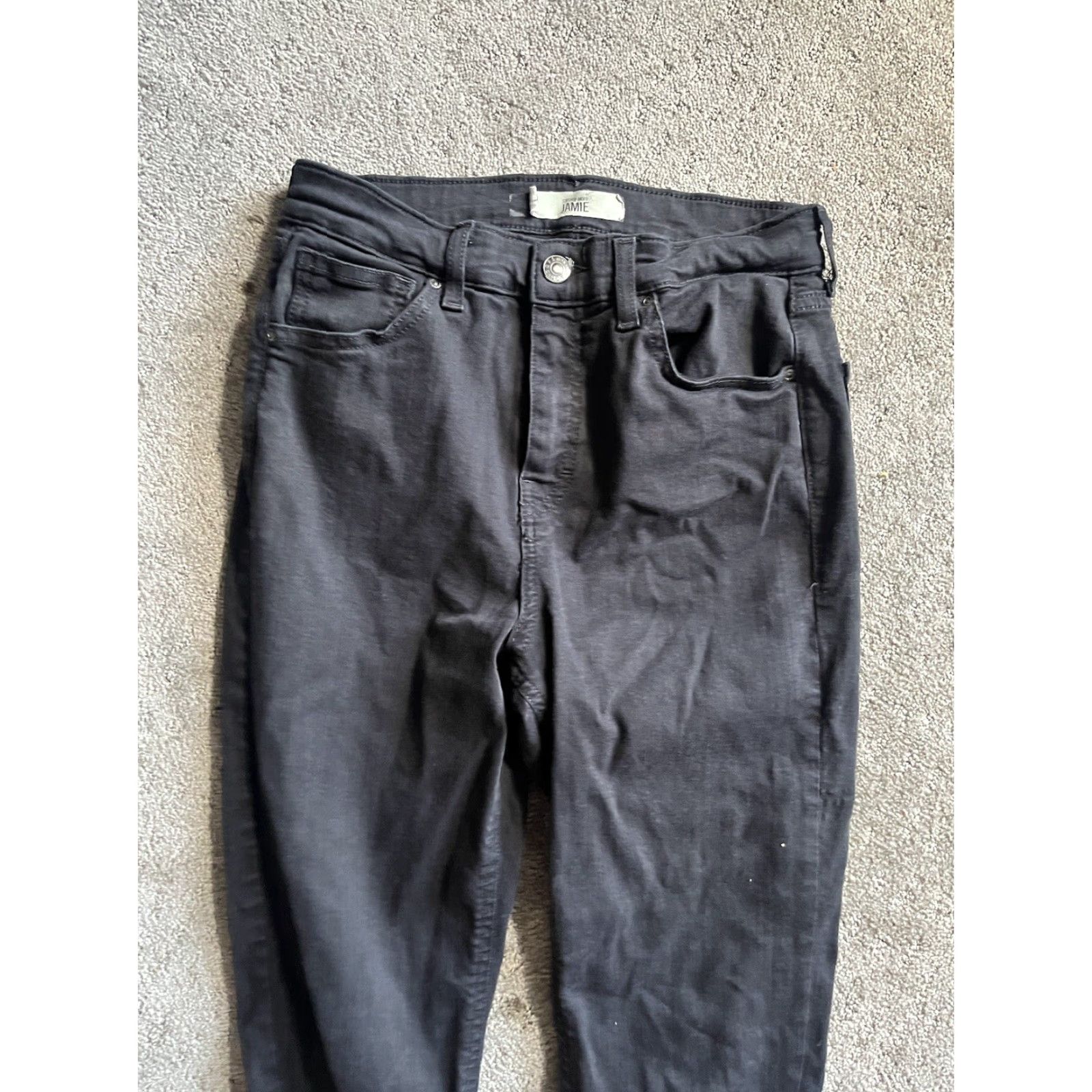 Topshop Topshop Moto Jeans Womens 28x32 Jamie Skinny Denim Pants Dark Wash Black Button Zip Denim Jeans Women Style Classic Slim Fit 28 Womens Mens? Size 28" / US 6 / IT 42 - 2 Thumbnail