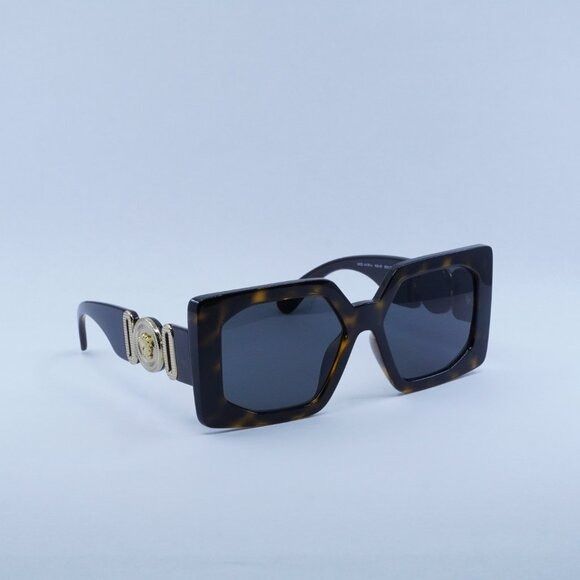 Versace Versace VE4478U 108/87 Sunglasses Havana Square Frame Size ONE SIZE - 7 Thumbnail