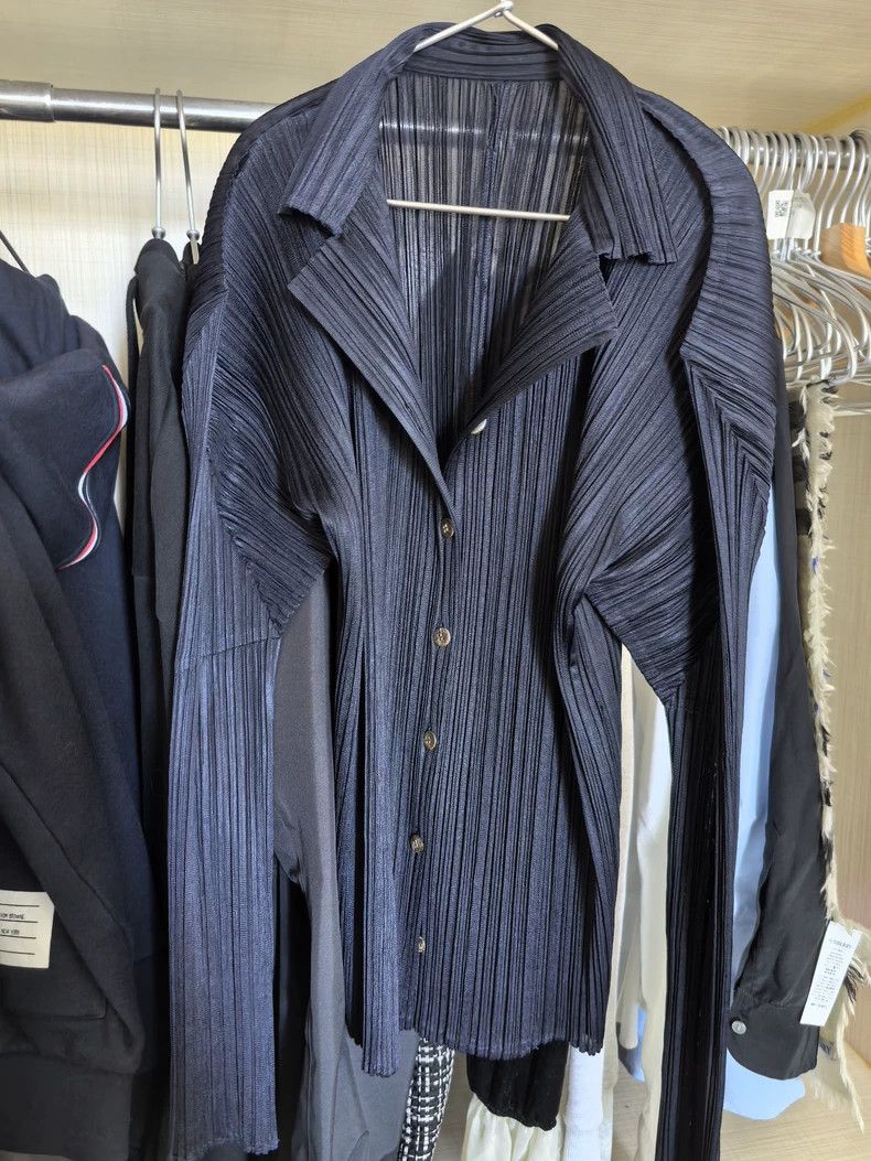 Issey Miyake issey miyake Navy blue shirt Size M / US 6-8 / IT 42-44 - 2 Thumbnail