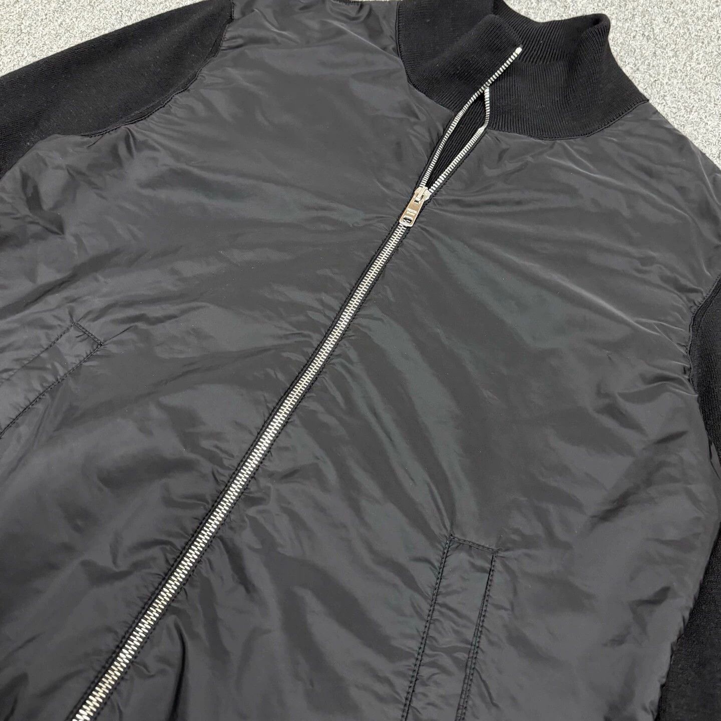 Prada Prada black nylon knit paneled jacket 50 mint Size XL / US 12-14 / IT 48-50 - 3 Thumbnail