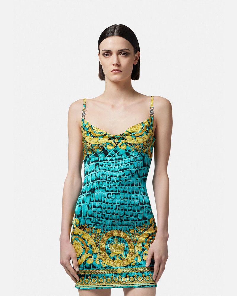 Versace o1y0226 Mini Dress in Multicolor Size XS / US 0-2 / IT 36-38 - 3 Thumbnail
