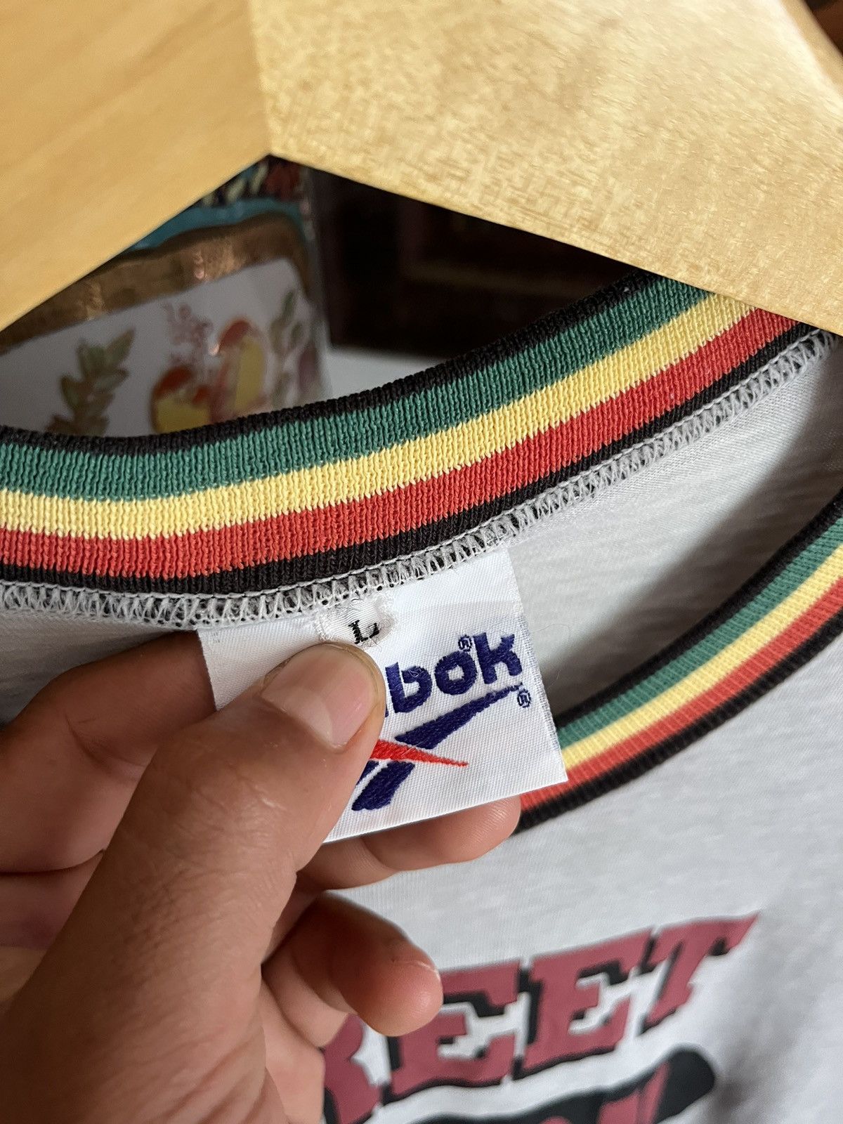 Reebok 90’s Street Reebok Beat Raggae Collar Tee Size US L / EU 52-54 / 3 - 4 Thumbnail