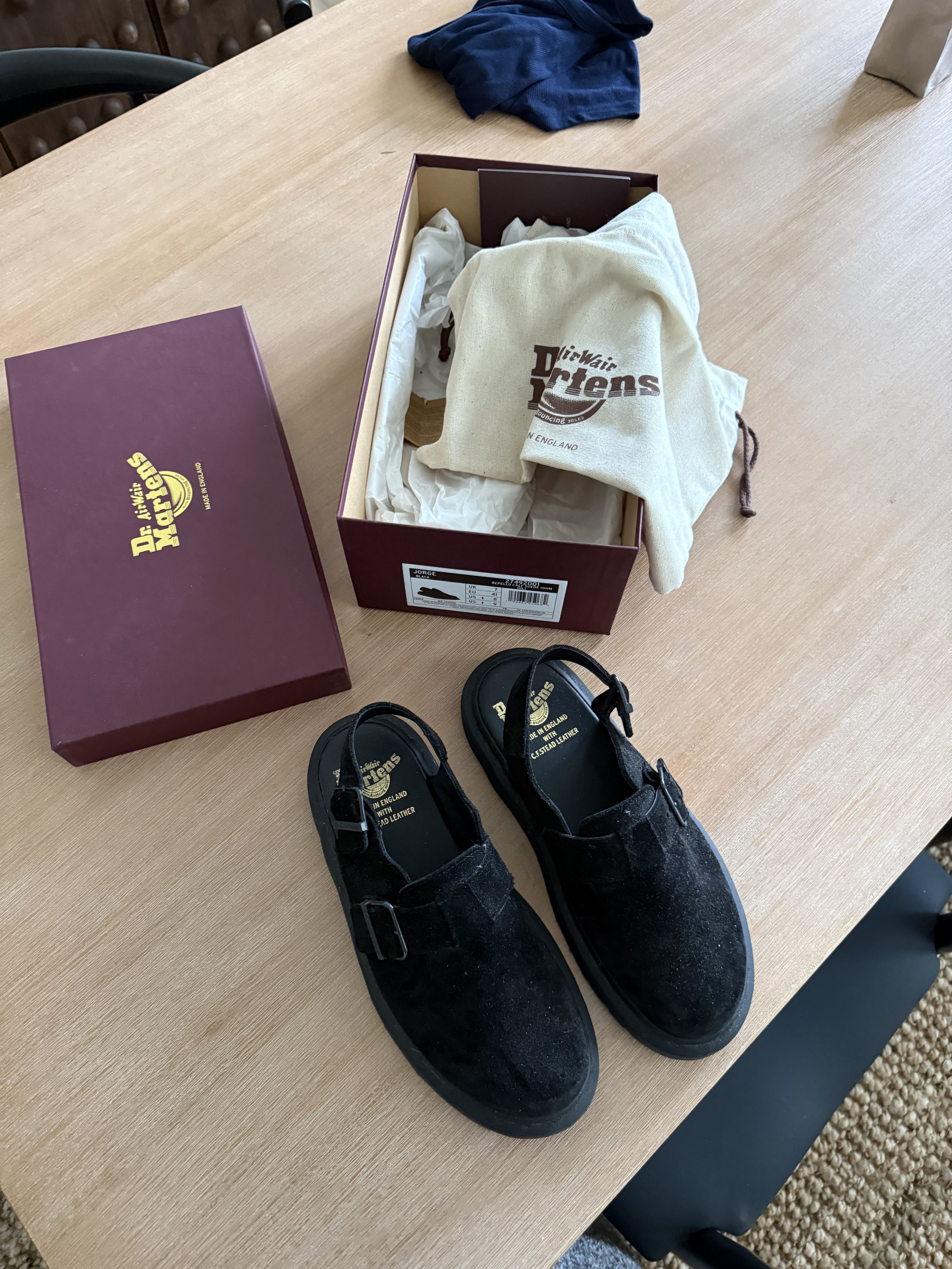 Dr. Martens Black Suede Jorge Slingback Mules Size US 8 / EU 41 - 3 Thumbnail