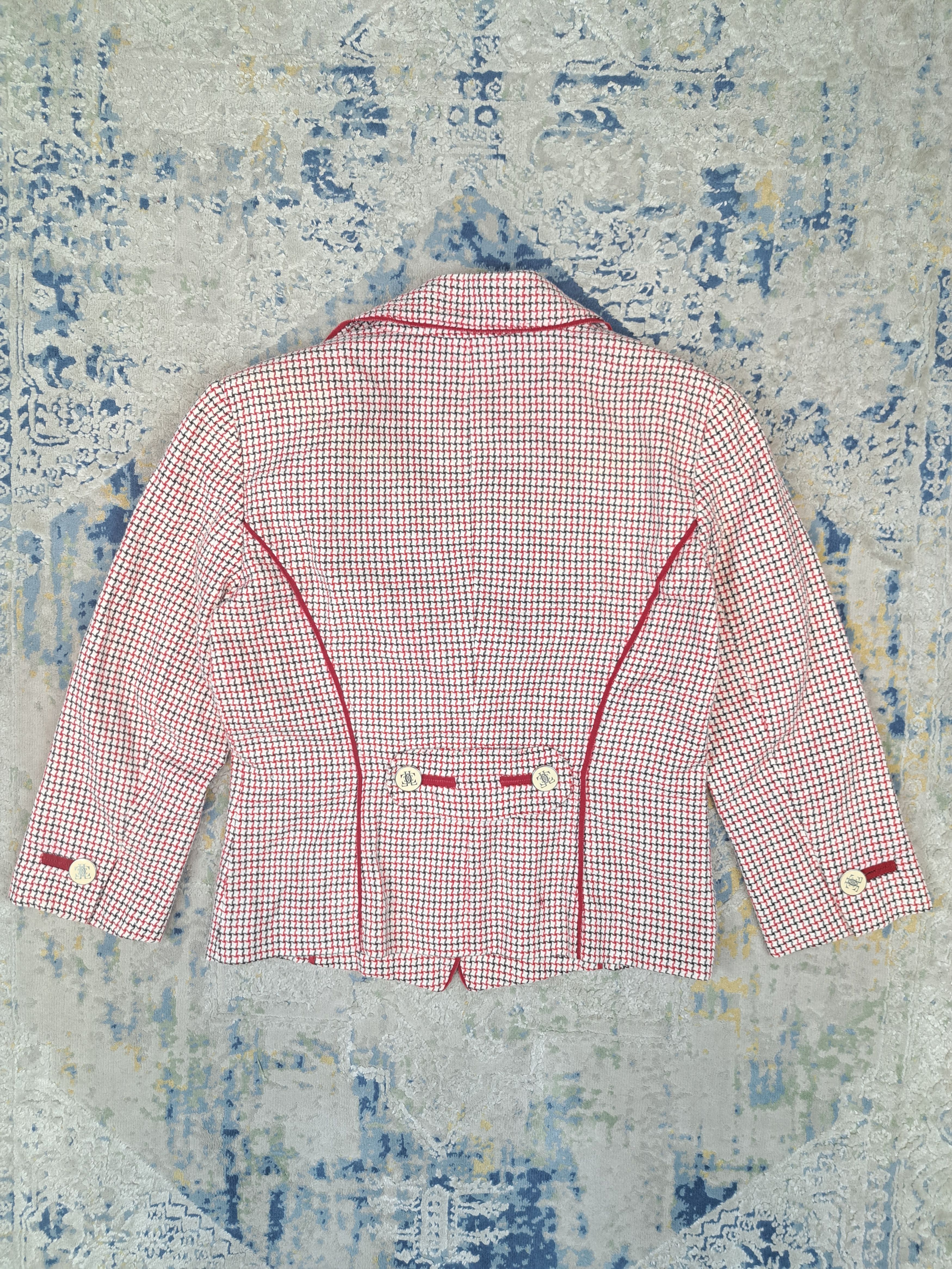 Les Copains Les Copains Avant Garde Japanese Style Houndstooth Blazer Size M / US 6-8 / IT 42-44 - 4 Thumbnail