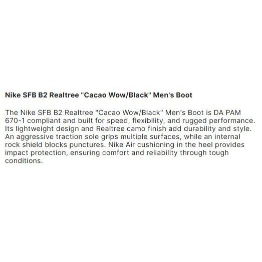 Nike Nike SFB B2 Realtree Camo Boots Cacao Wow/Black FN3721-200 M Size US 7 / EU 40 - 9 Thumbnail