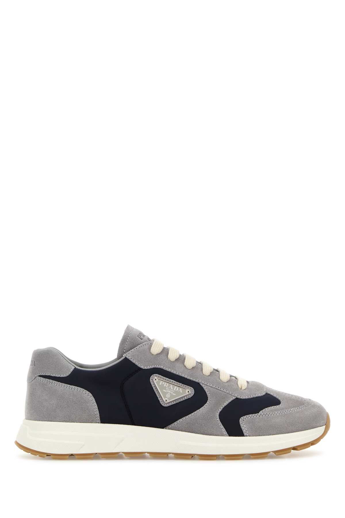 Prada Two-Tone Suede And Re-Nylon Prax Sneakers Size US 9 / EU 42 - 1 Thumbnail
