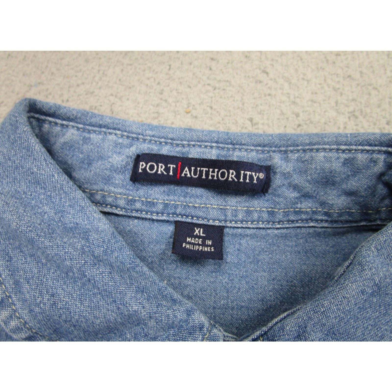 Port Authority Port Authority Shirt Mens XL Blue Denim Long Sleeve NBC Universal Embroidered Size US XL / EU 56 / 4 - 5 Thumbnail