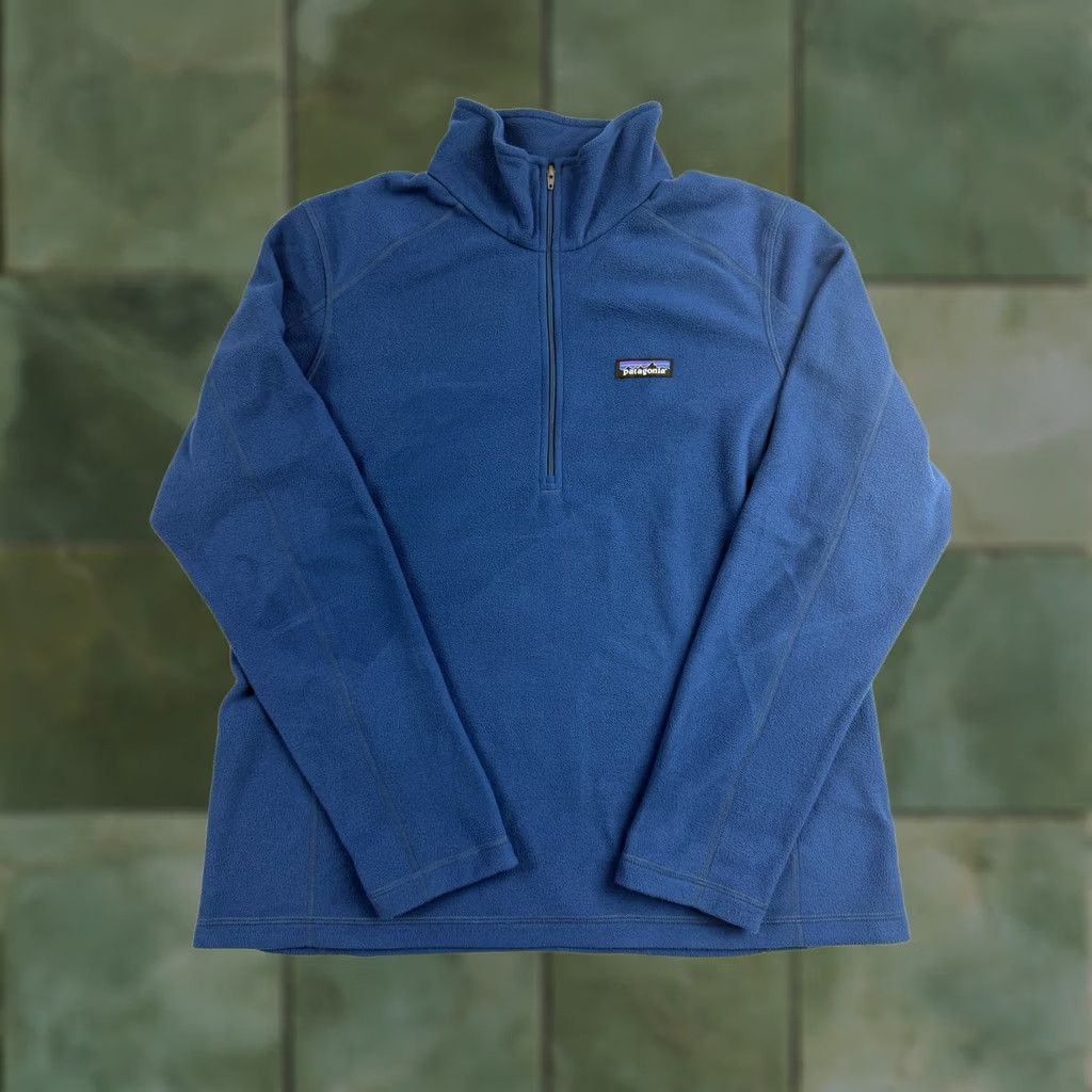 Patagonia Patagonia Sweatshirt XL Mens Blue 1/4 Zip Fleece Mock Neck Logo Pullover Size US XL / EU 56 / 4 - 1 Thumbnail