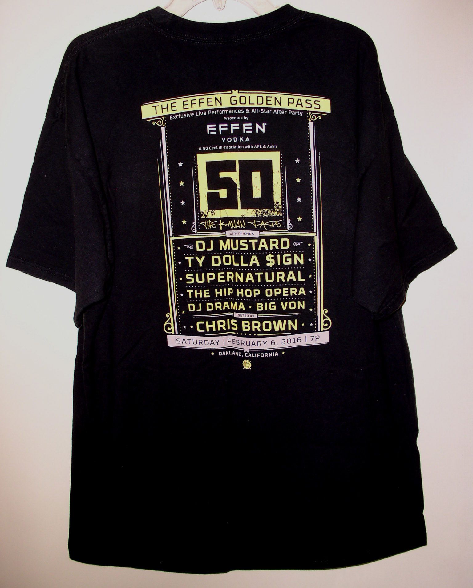 Rap Tees 50 Cent Best Effen Concert Ever T Shirt Oakland Golden Pass Size US XXL / EU 58 / 5 - 2 Thumbnail