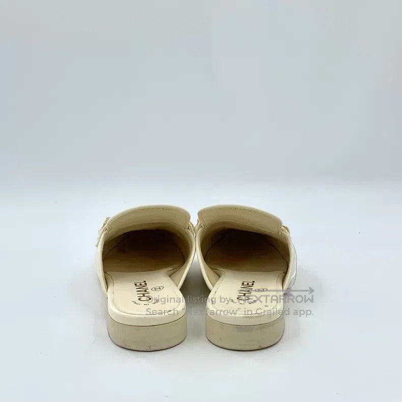 Chanel Chanel Beige logo chain wrap head mule half drag Size US 5.5 / IT 35.5 - 4 Thumbnail