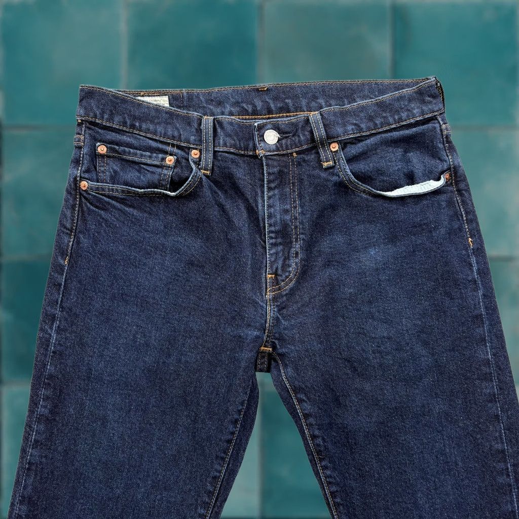Levi's Levi's Premium 502 Jeans Mens 32x30 Blue Dark Wash Regular Tapered Stretch Denim Jeans Size US 32 / EU 48 - 1 Thumbnail