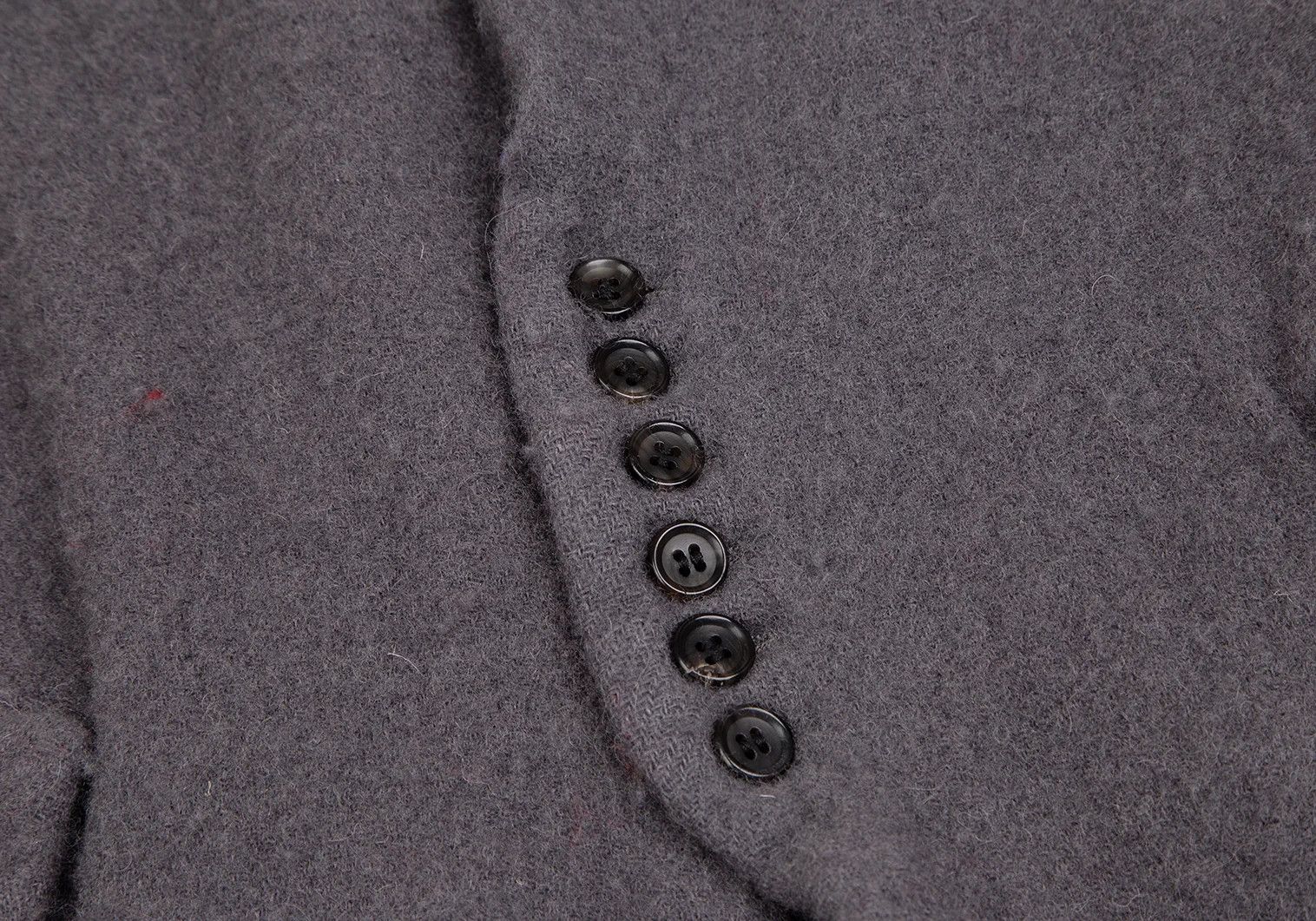 Comme des Garcons Homme Plus Wool Felted No-Collar Jacket in Gray Size M Size US M / EU 48-50 / 2 - 9 Thumbnail