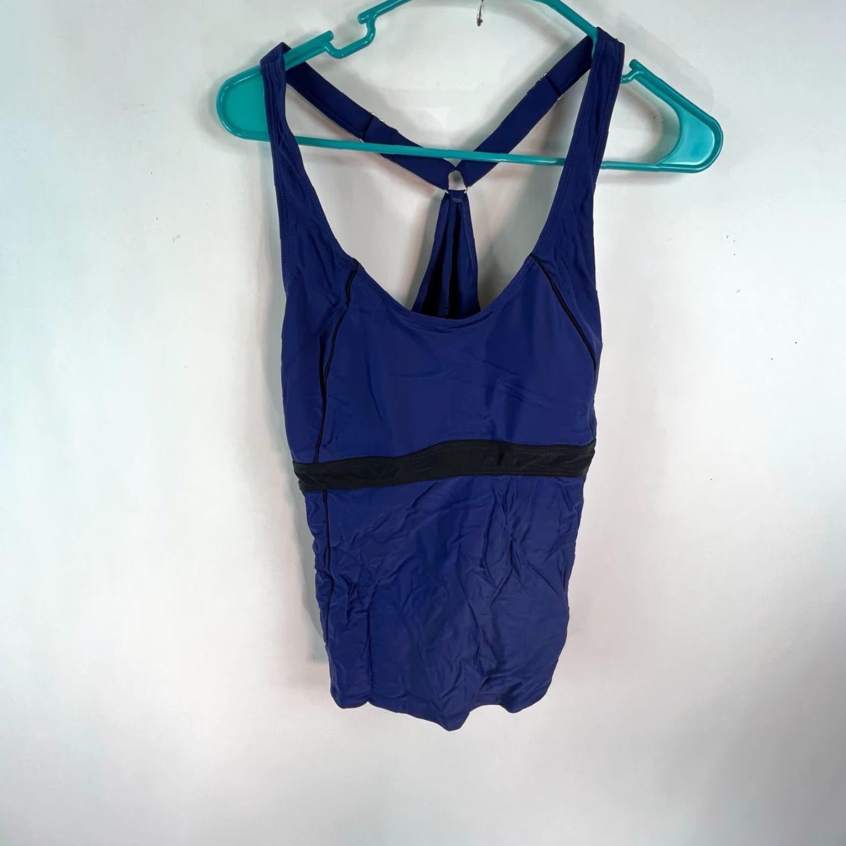 Vintage Bikini Swimsuit Cover Up Women Size L Adjustable Spaghetti Strap Cupped Ruffle Black Solid Size ONE SIZE - 2 Thumbnail