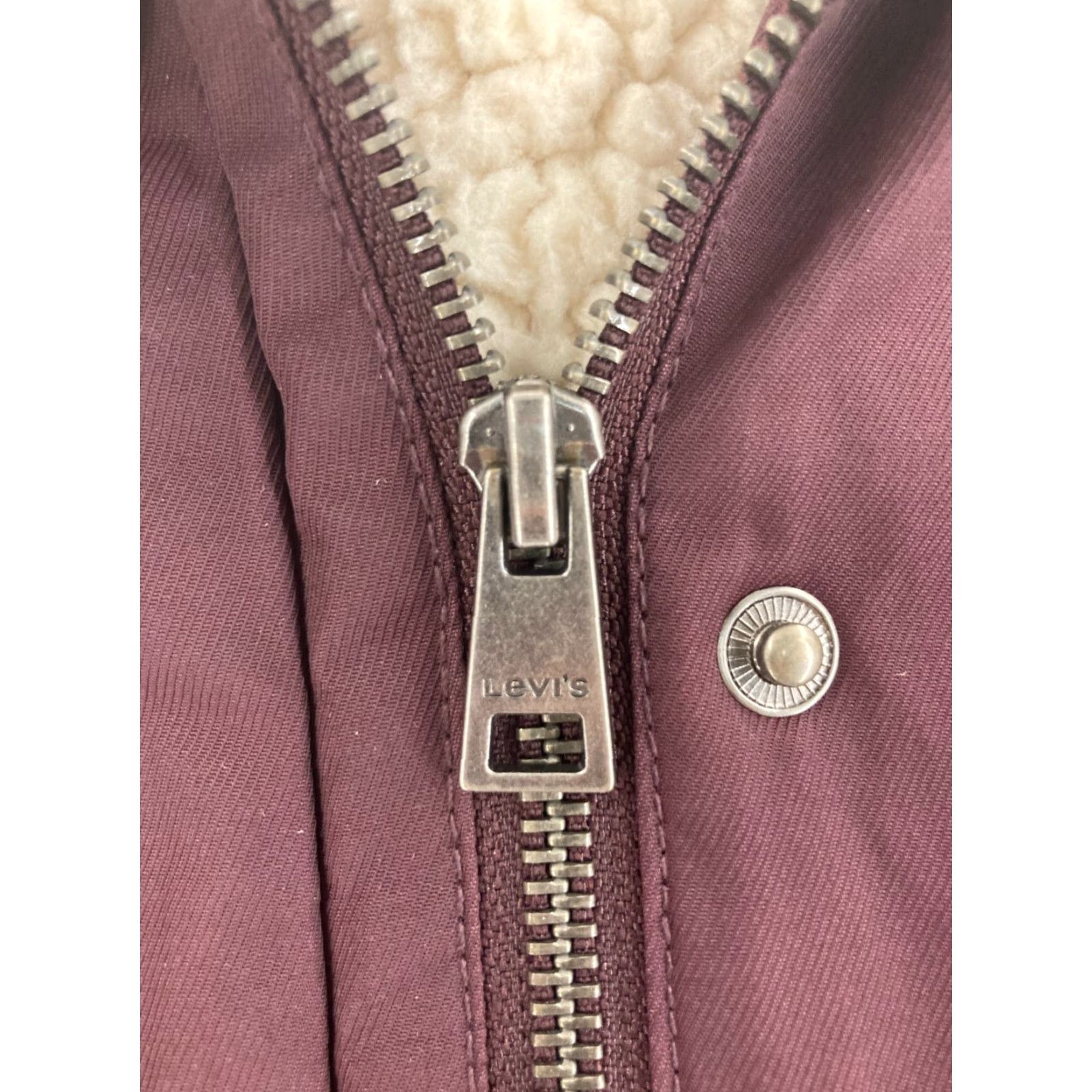 Levi's Levi Strauss & Co Coat Womens Medium Hooded Sherpa Lined Faux Fur Trim Cargo Size M / US 6-8 / IT 42-44 - 5 Thumbnail