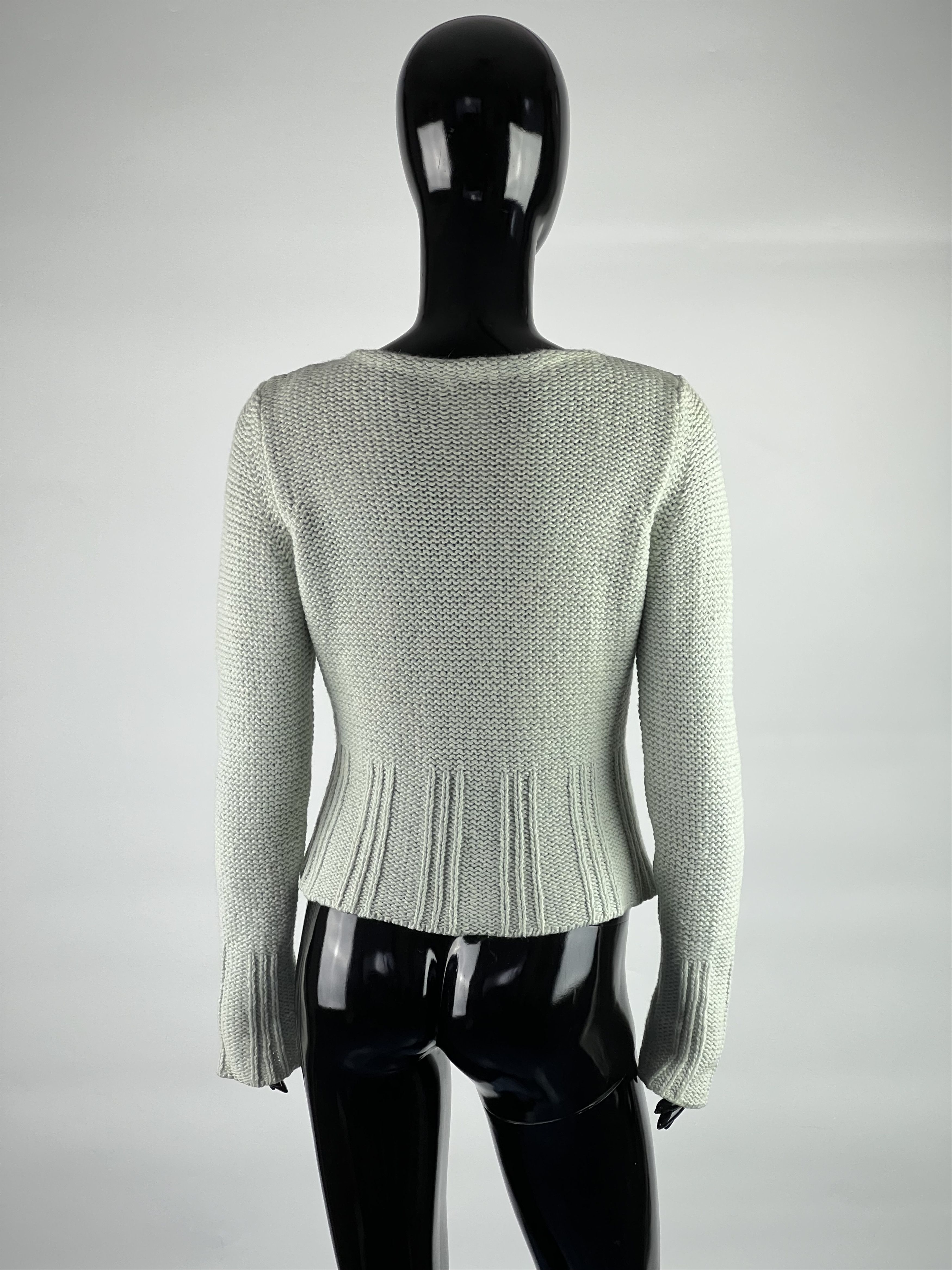 Les Copains × Vintage Les Copains Jeans Vtg Cropped Wool Angora Knit Sweater IT42 Size M / US 6-8 / IT 42-44 - 3 Thumbnail