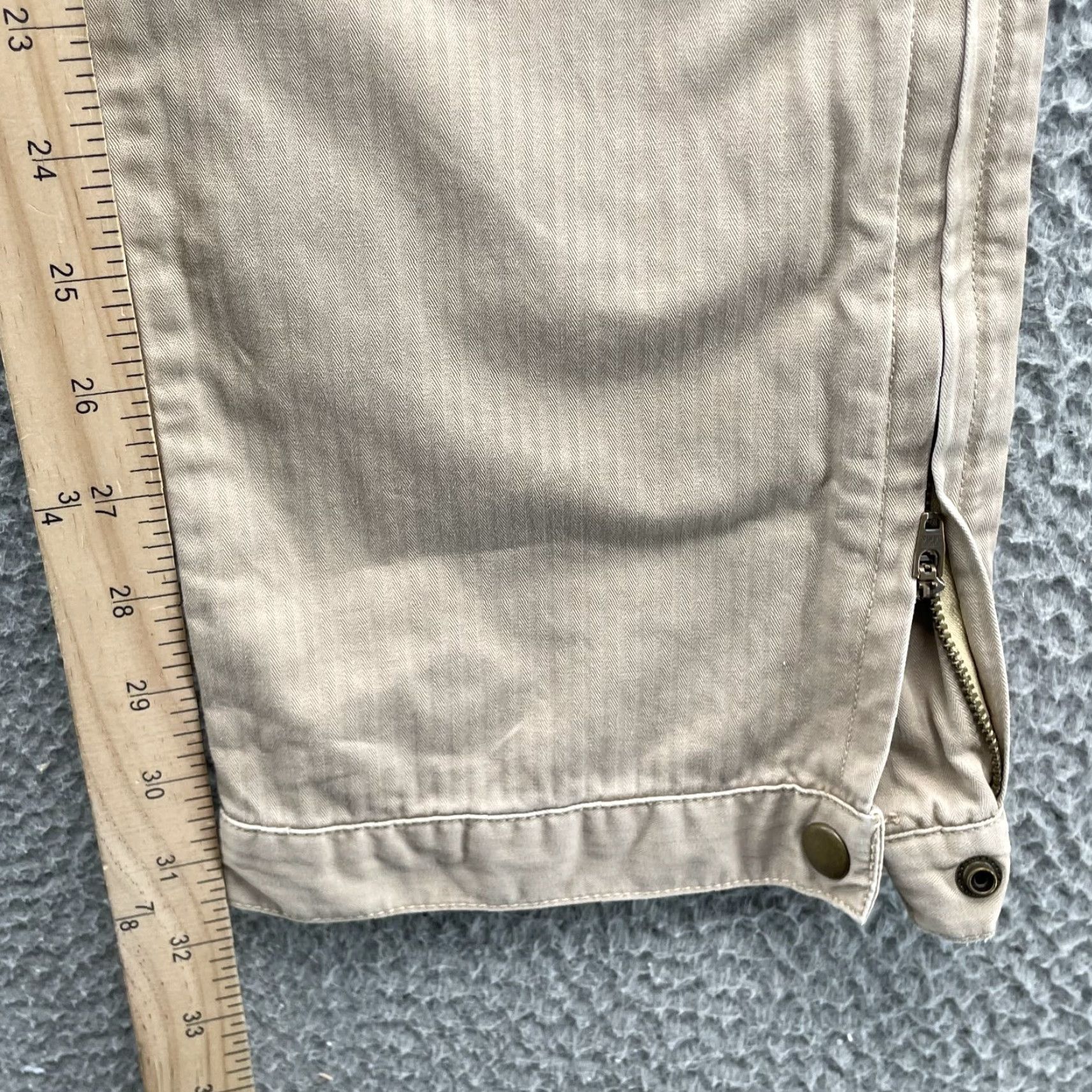 Free People Free People Pants Women's Khaki Utility Low Rise 5/6 31x31 Beige Cotton Casual 90s Y2k Gorpcore Safari Mens Womens Size 28" / US 6 / IT 42 - 3 Thumbnail