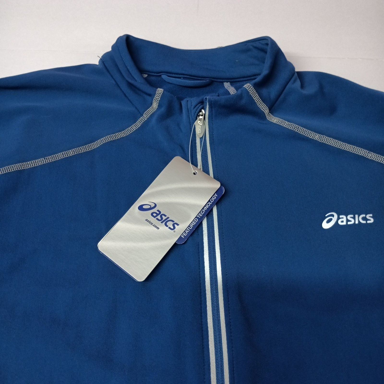 Asics ASICS Men's Run Lite Show Jacket Running Apparel Size M Blue Size US M / EU 48-50 / 2 - 4 Thumbnail