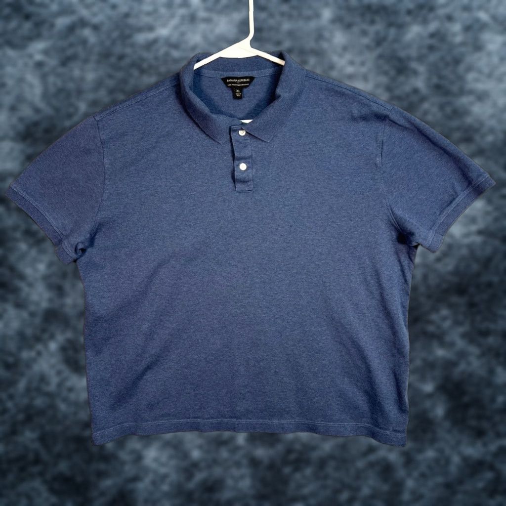 Banana Republic Banana Republic Polo Shirt XL Blue Short Sleeve Mens Size US XL / EU 56 / 4 - 1 Thumbnail